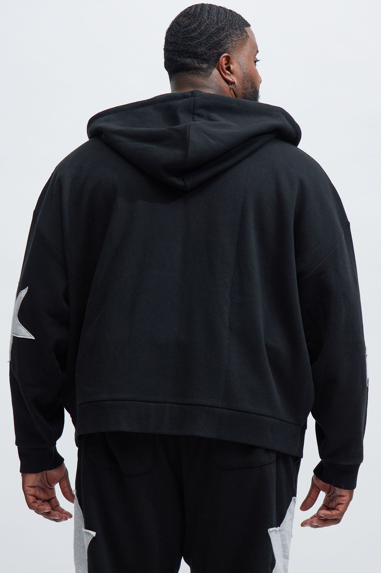 Tyson Stars Oversized Hoodie - Black