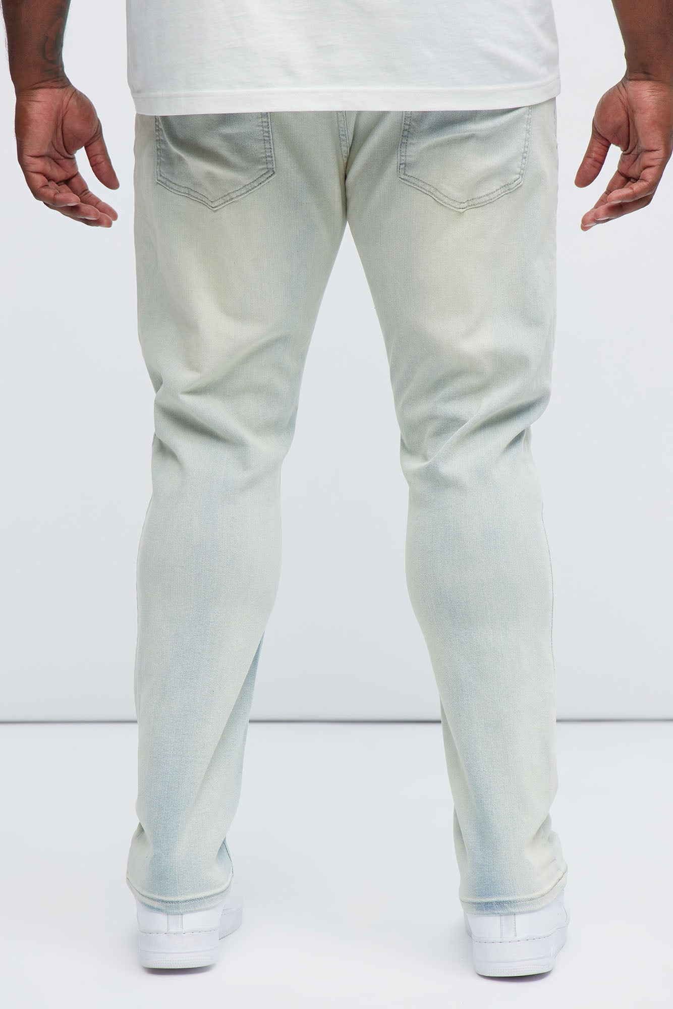 Get With Me Ripped Stacked Skinny Jeans - Light Wash