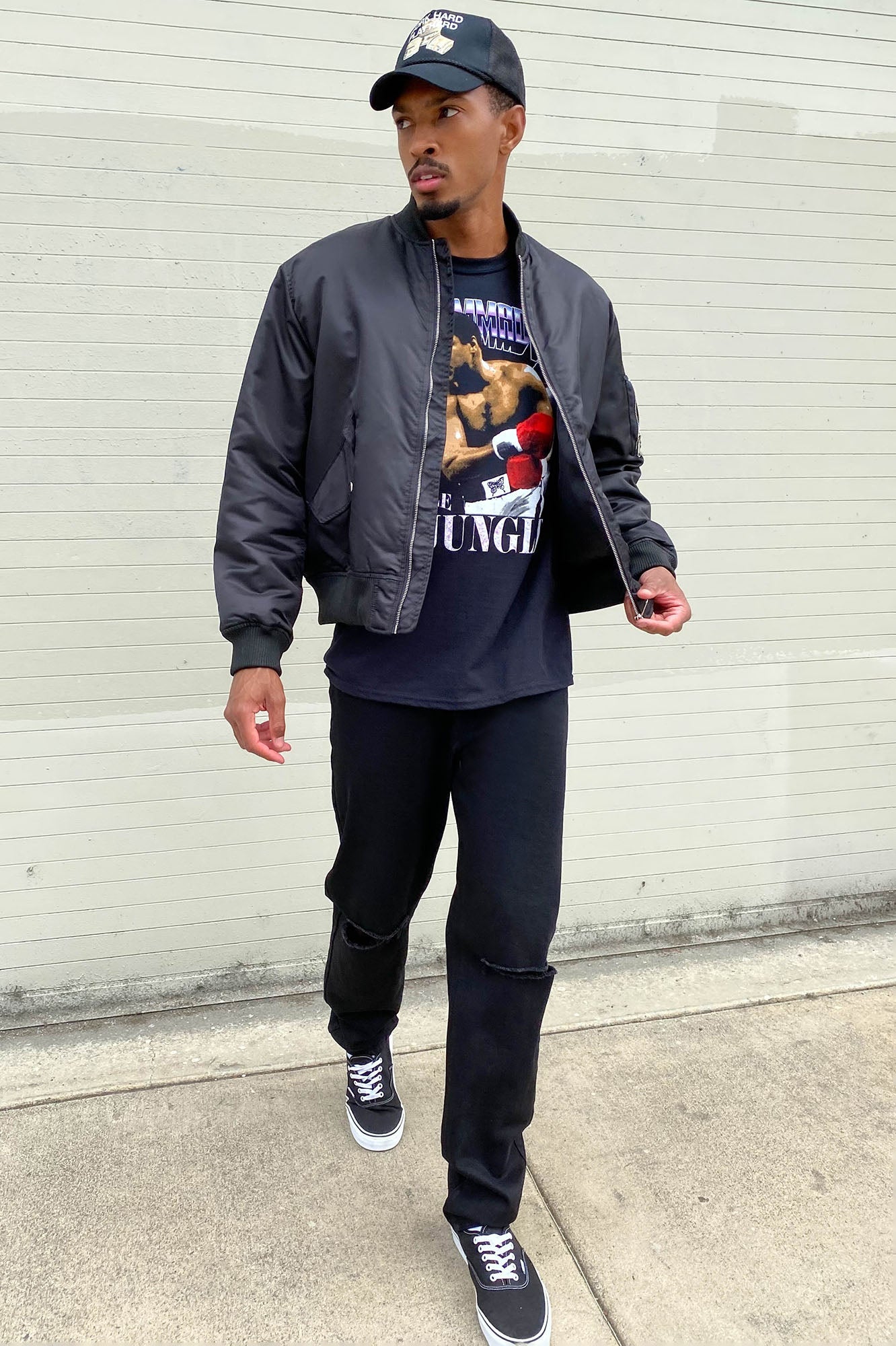 Classic Bomber Jacket - Black