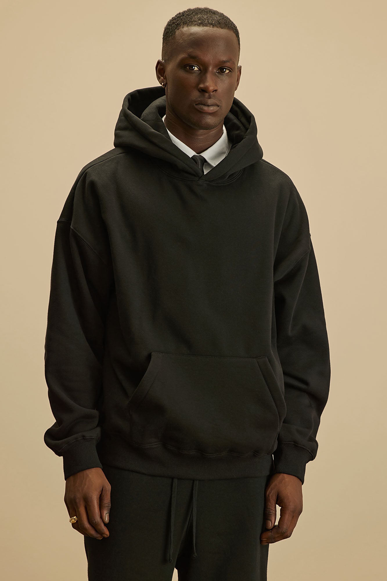 Tyson Oversized Heavyweight Hoodie - Black