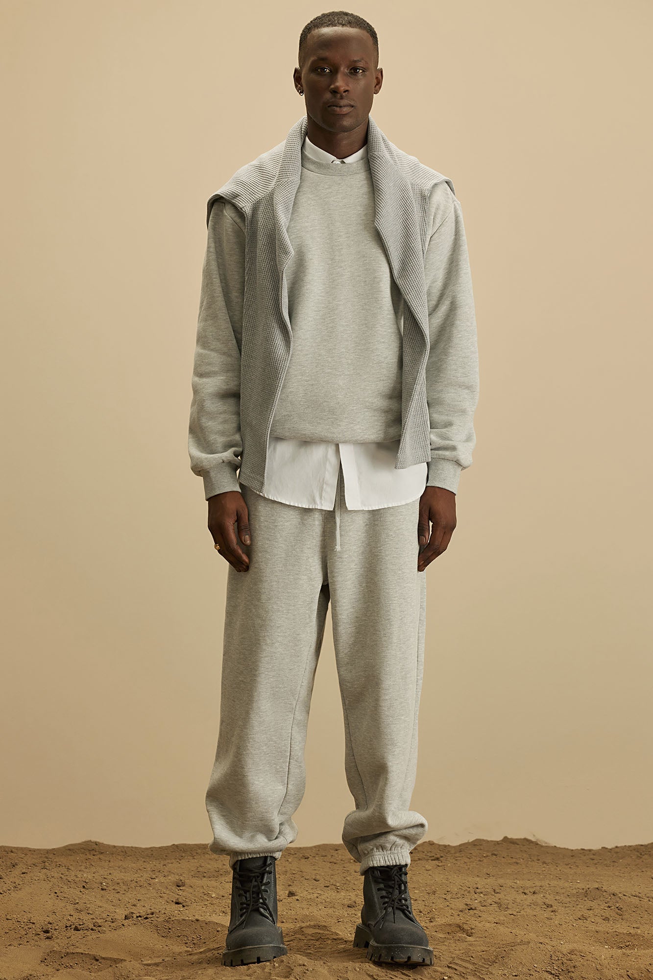 Tyson Crew Neck Sweatshirt - Heather Grey