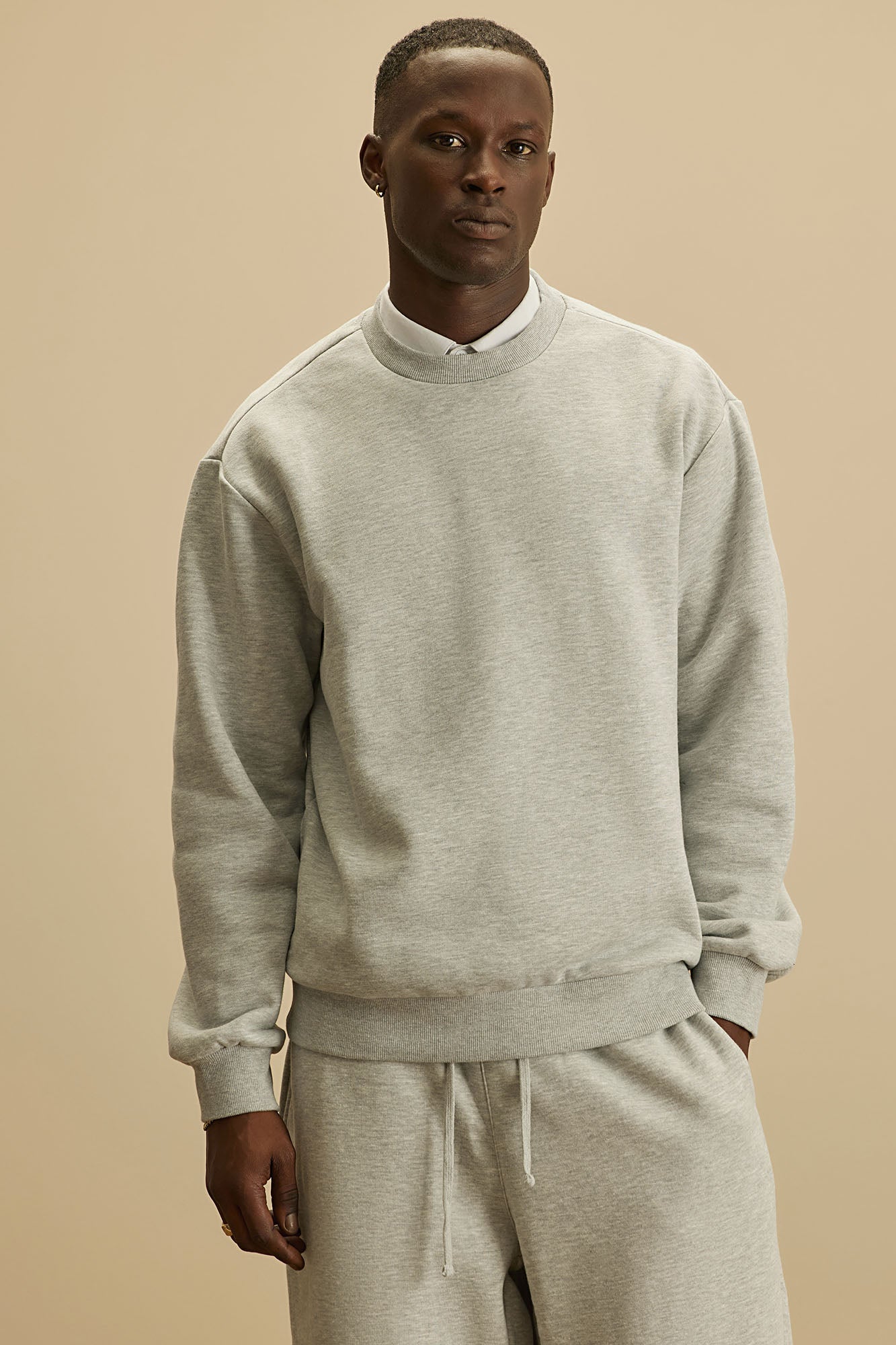 Tyson Crew Neck Sweatshirt - Heather Grey