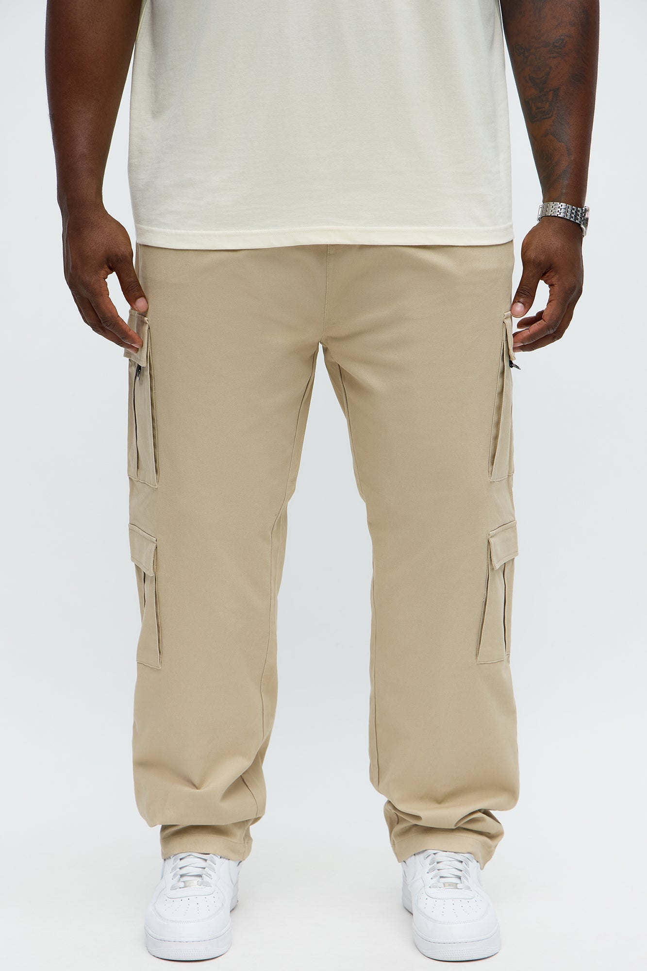 Slim Double It Cargo Pants - Khaki