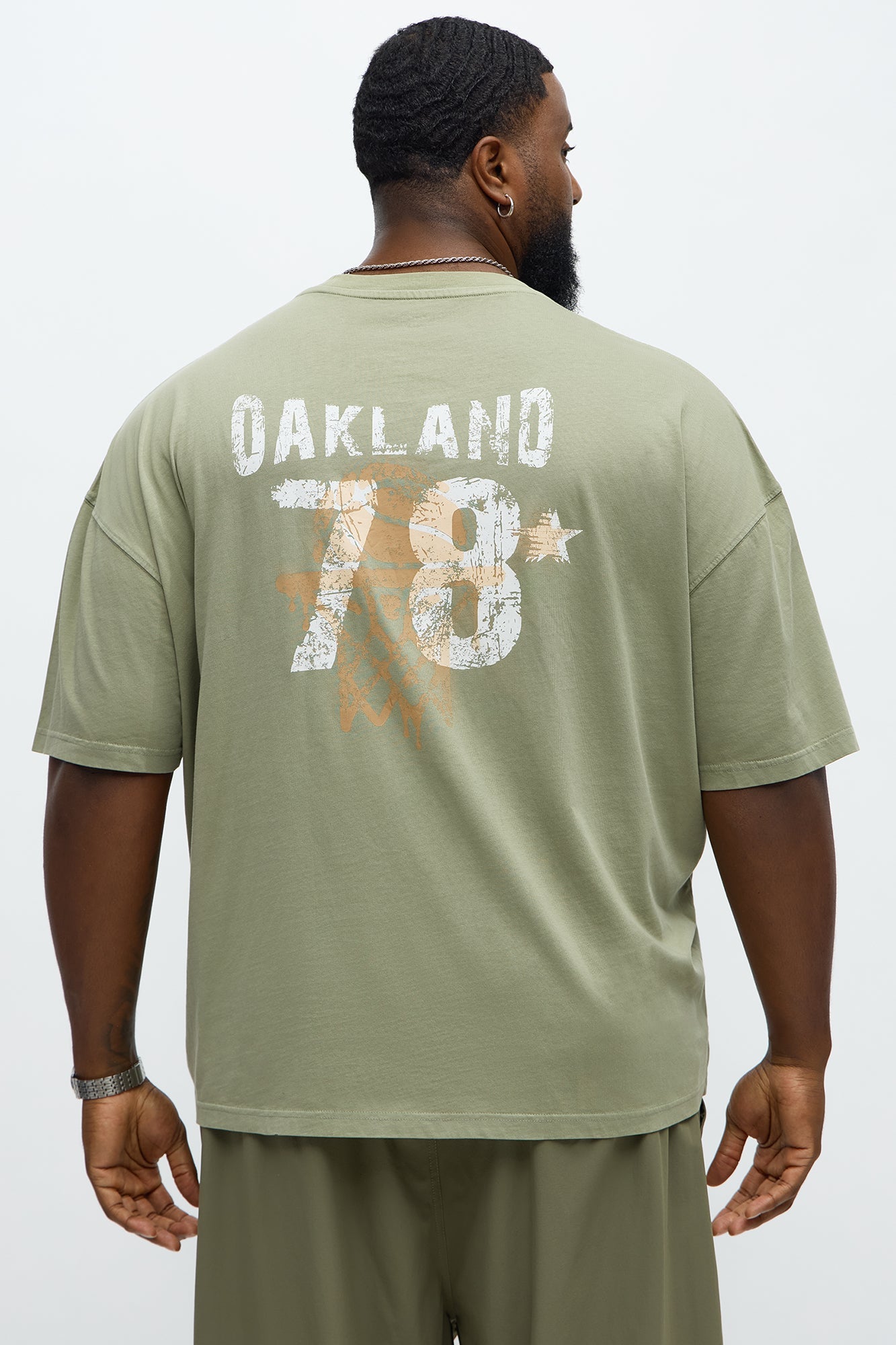 Oakland 78 Oversized Short Sleeve Tee - Olive