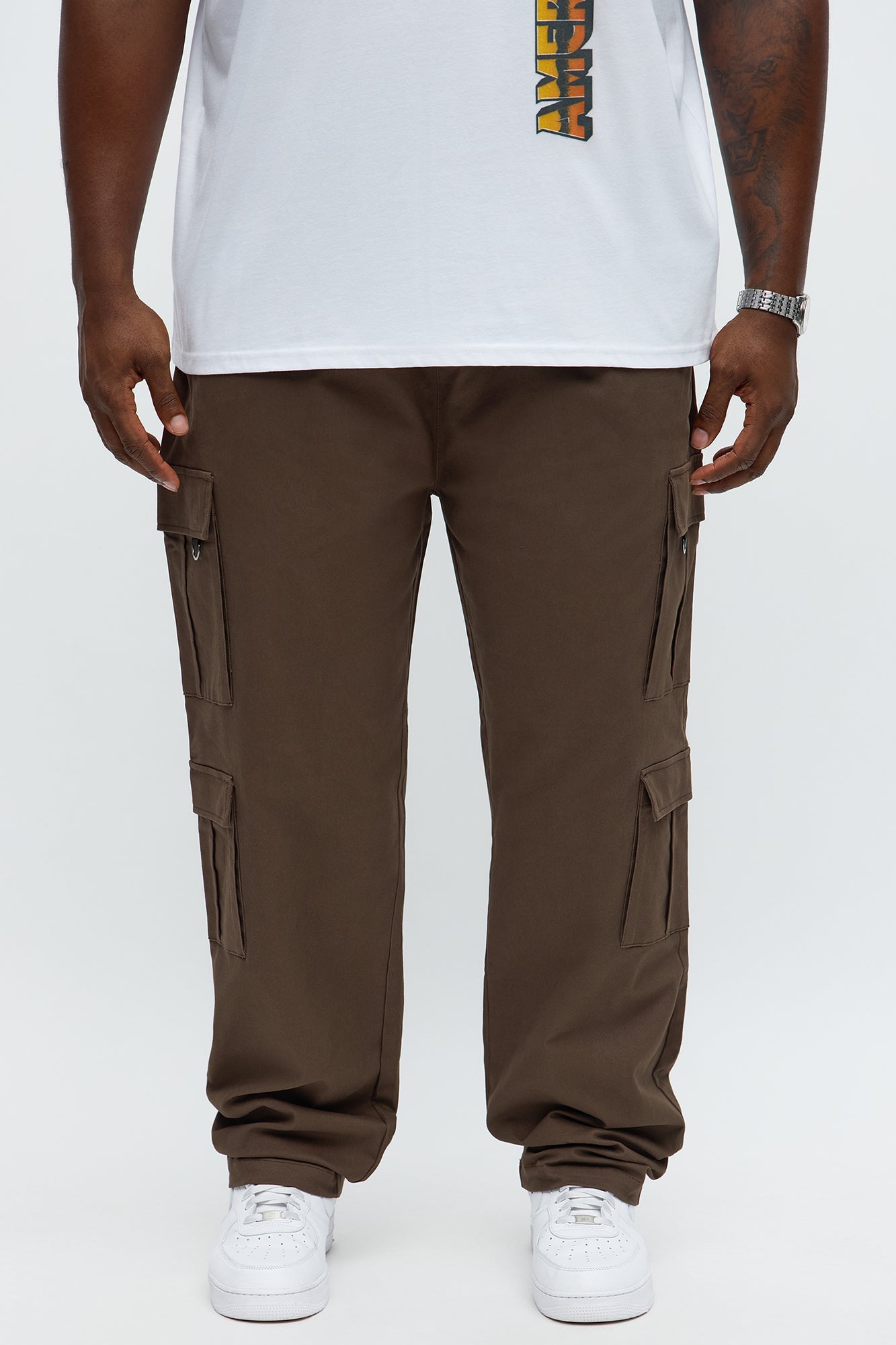 Slim Double It Cargo Pants - Brown