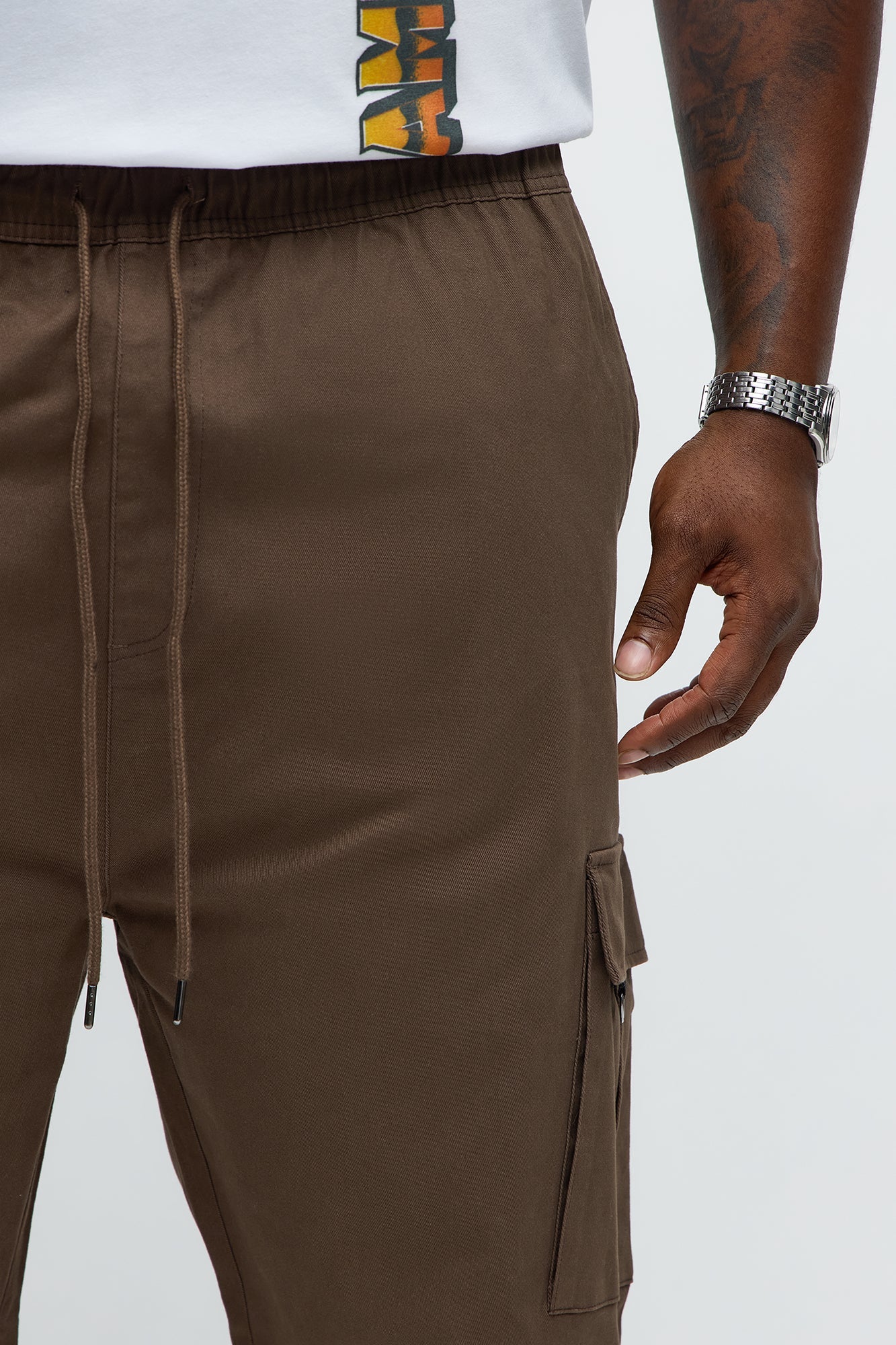 Slim Double It Cargo Pants - Brown