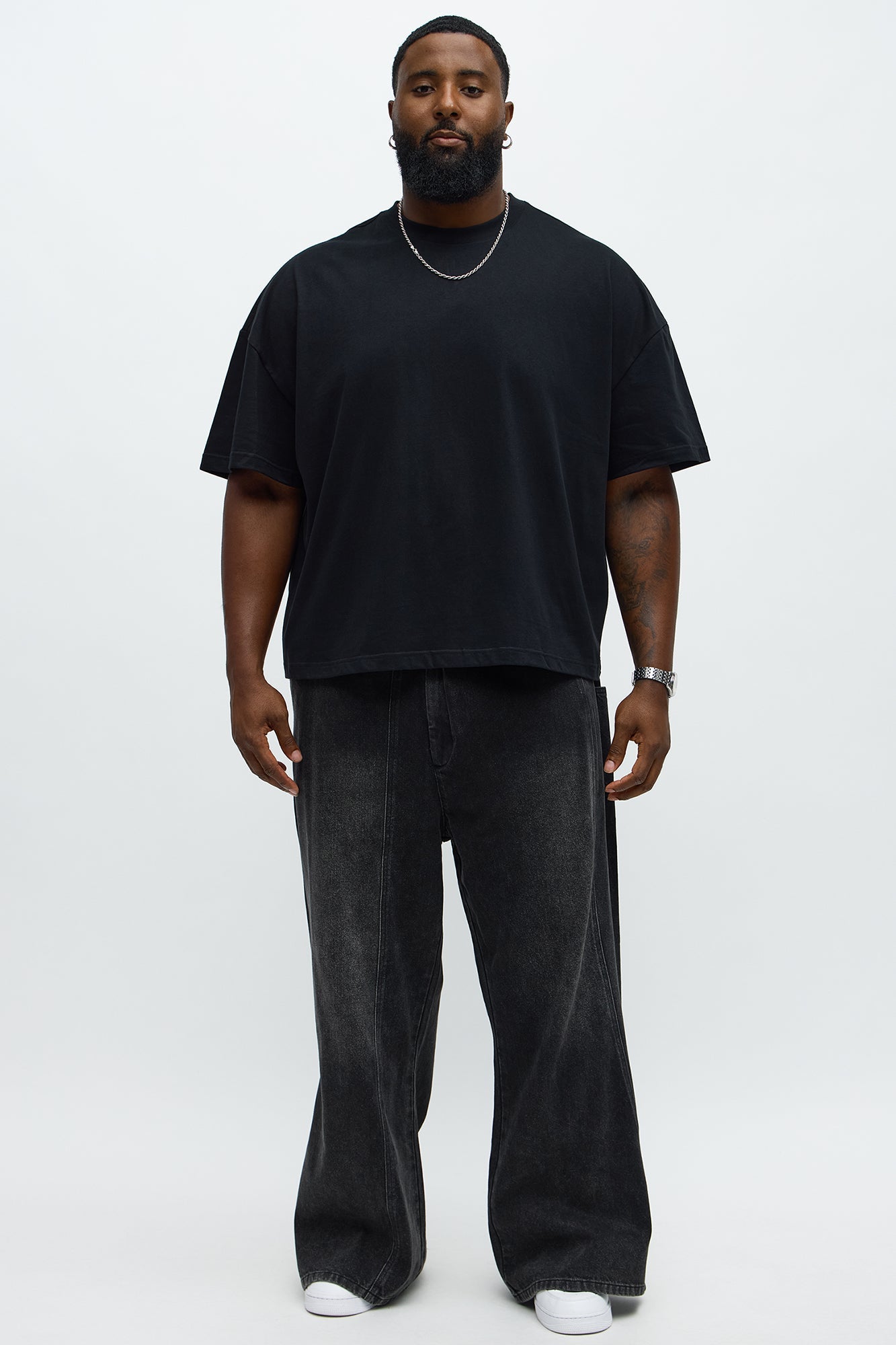 Boxy Premium Midweight Tee - Black