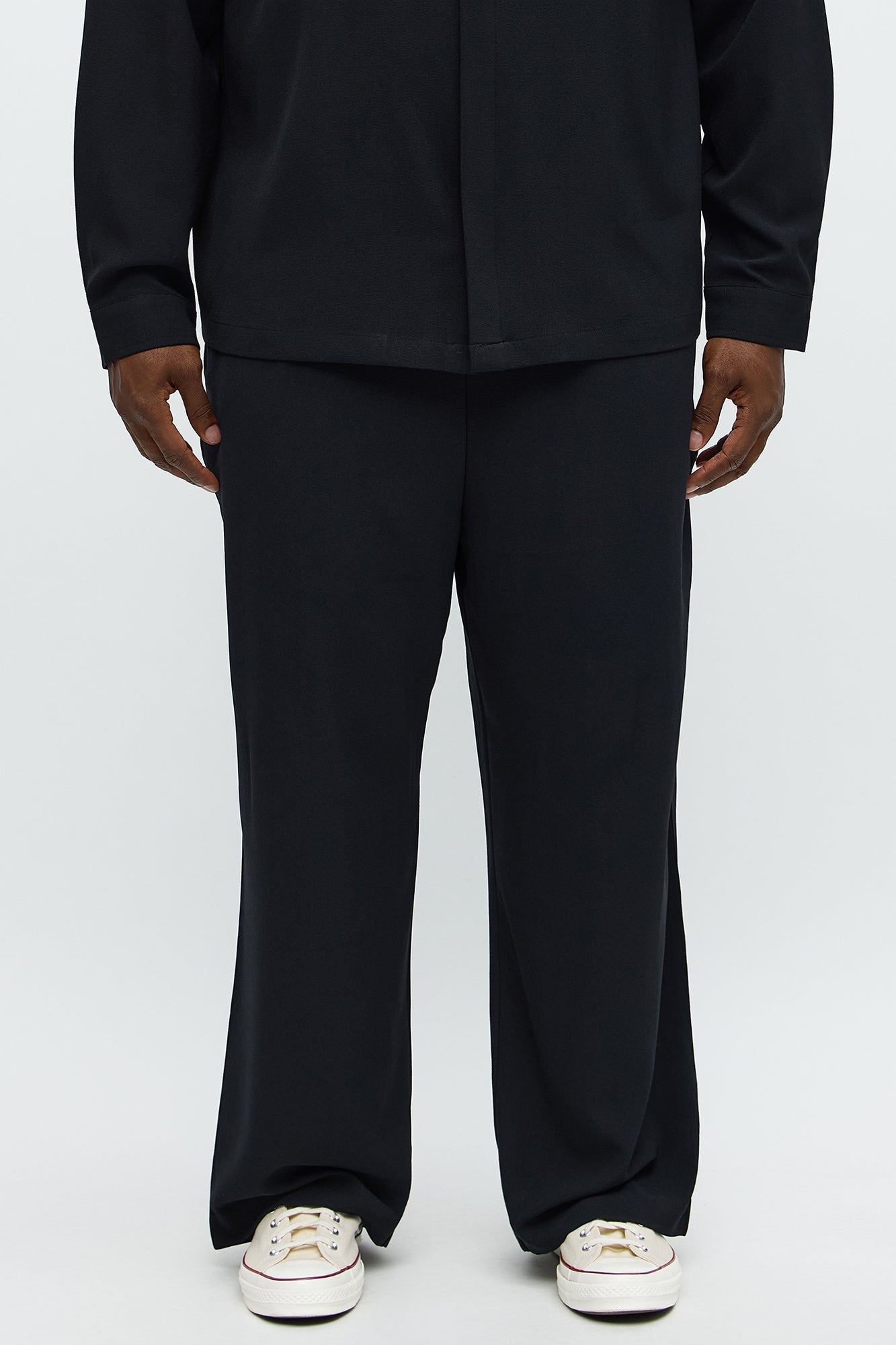 Golden Hour Baggy Elastic Waist Pant - Black