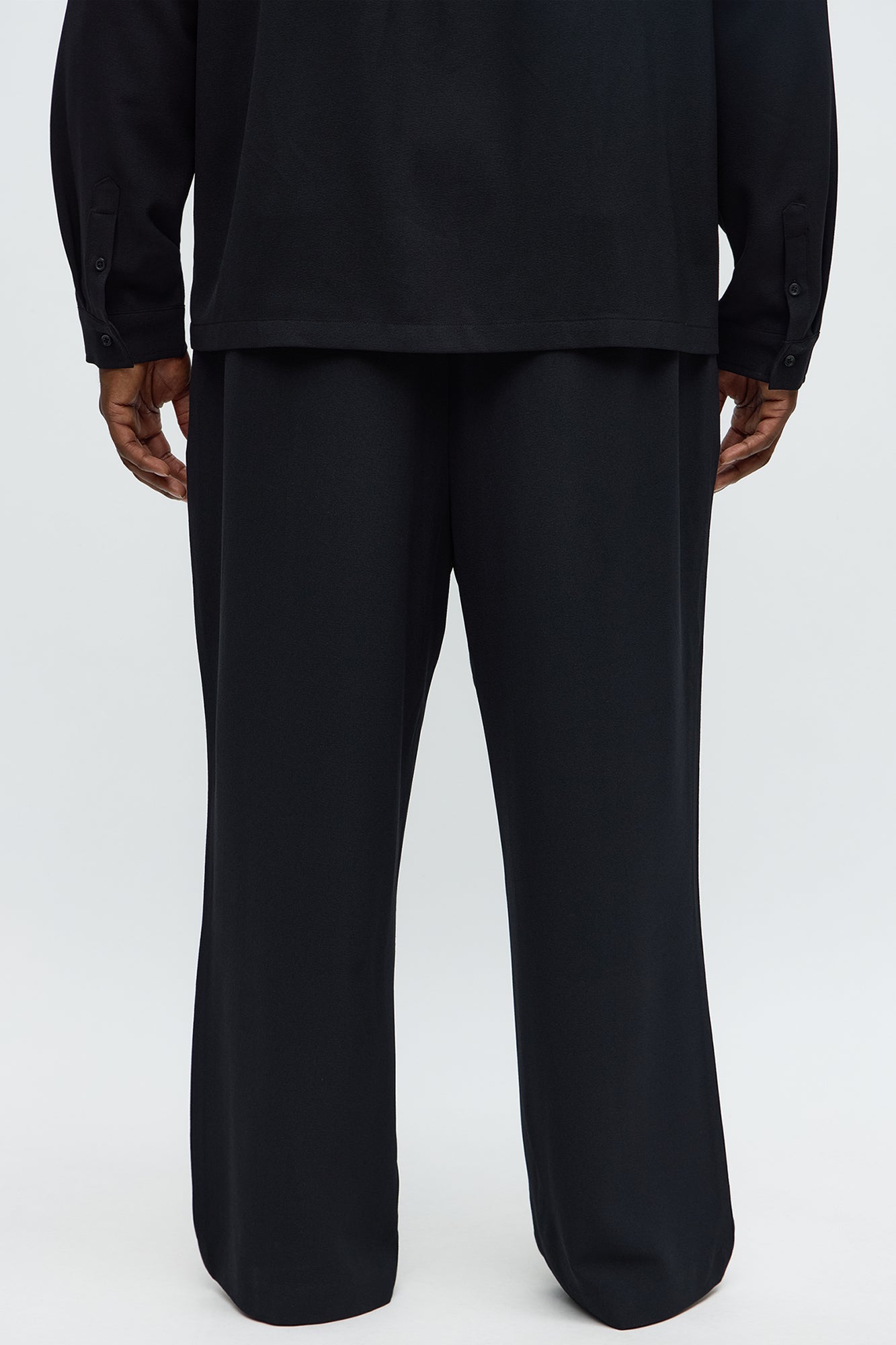 Golden Hour Baggy Elastic Waist Pant - Black