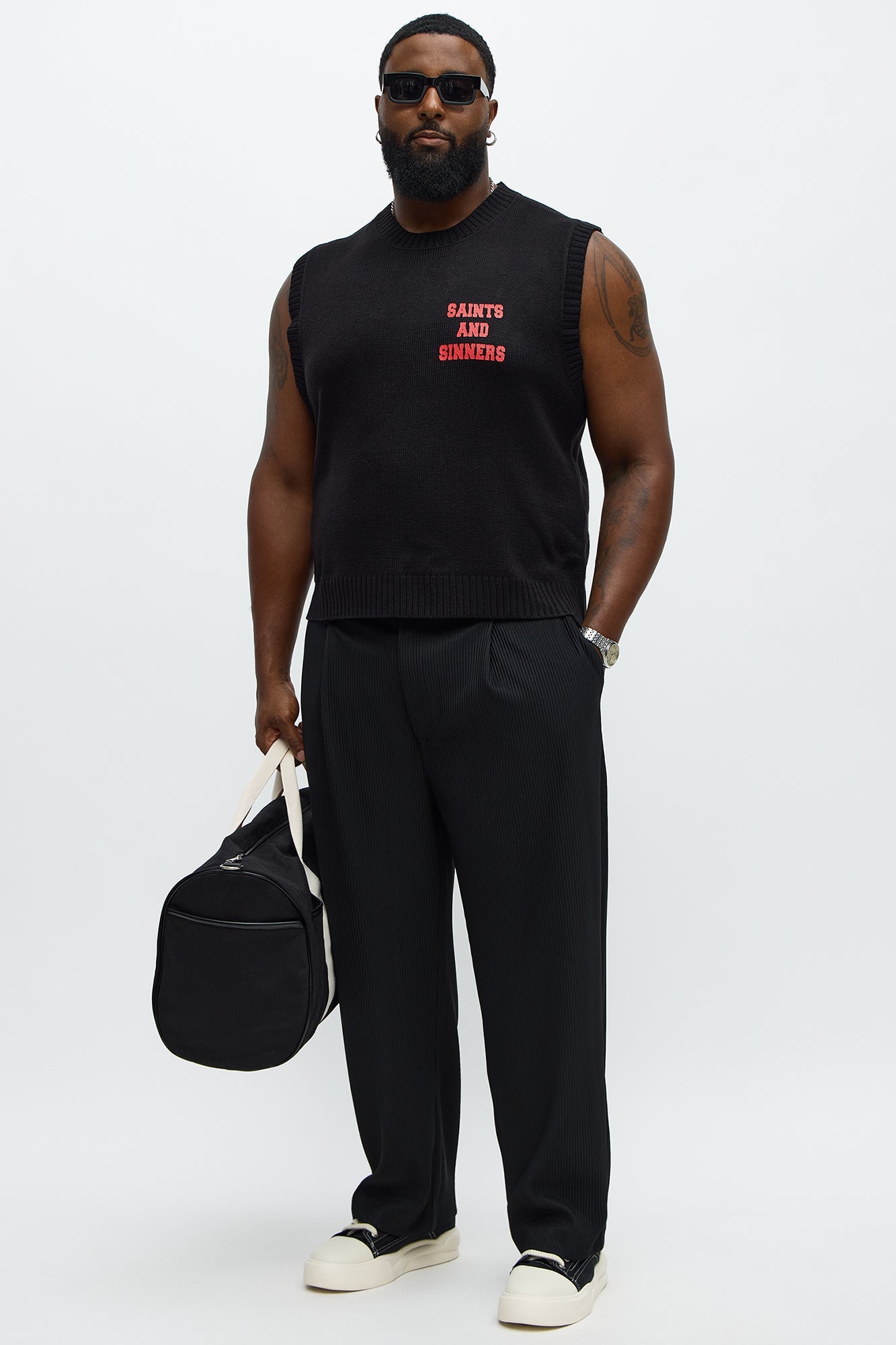 Social Club Sweater Vest - Black