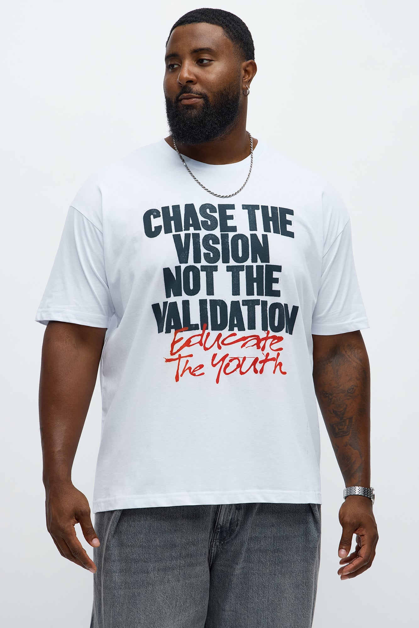 Educate The Youth Short Sleeve Tee - White