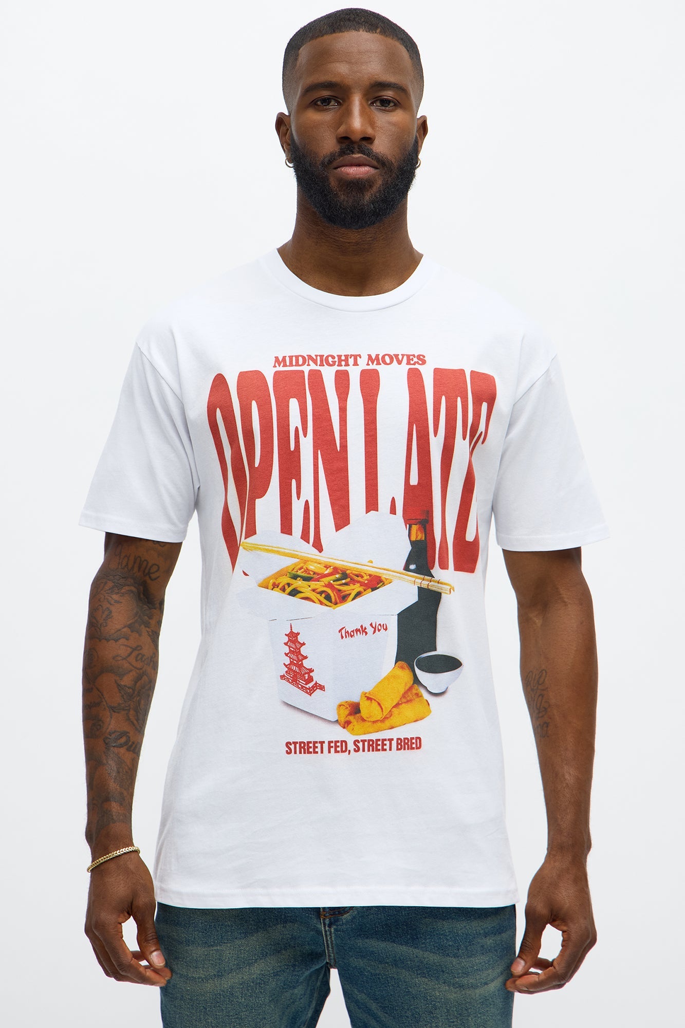 Midnight Open Late Short Sleeve Tee - White