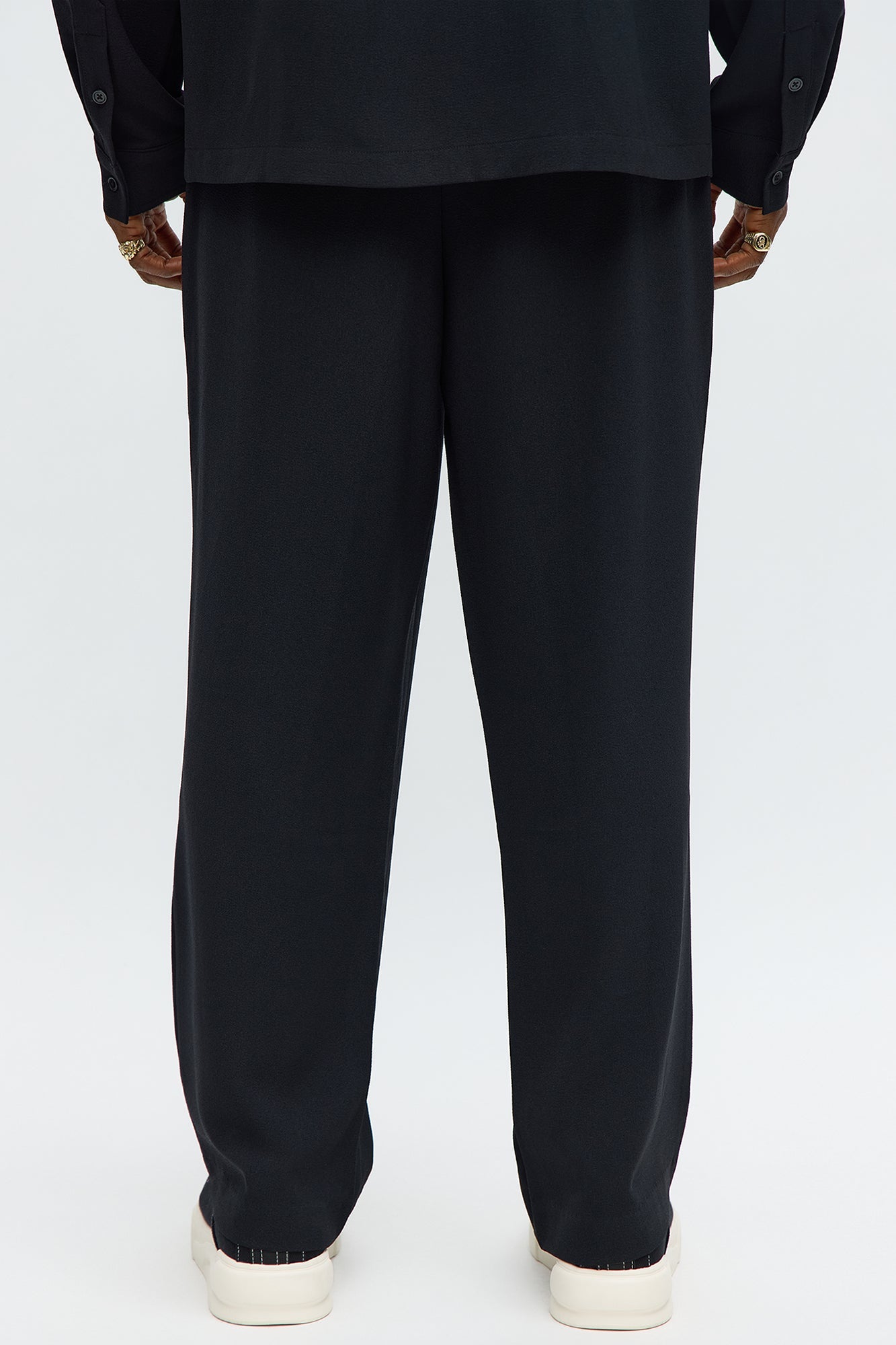 Golden Hour Baggy Elastic Waist Pant - Black