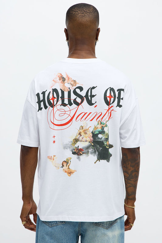 House Of Saints Oversized Short Sleeve Tee - White