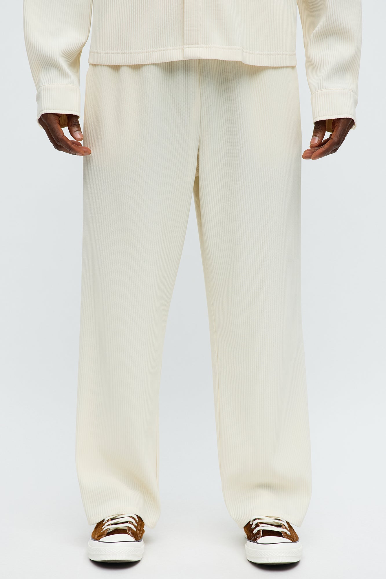 Show Up Baggy Elastic Waist Pant - Off White