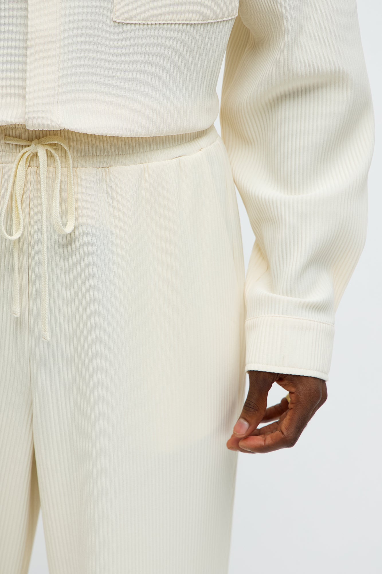 Show Up Baggy Elastic Waist Pant - Off White
