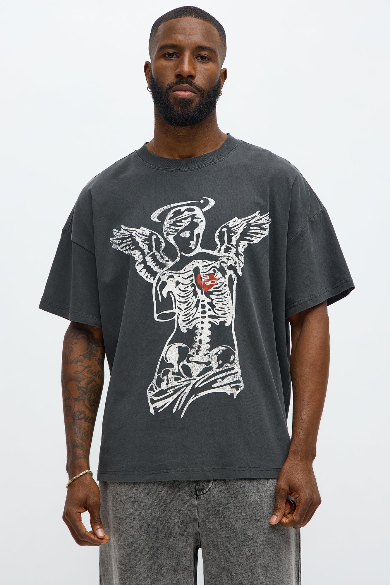 Halos Heartbreakers Club Short Sleeve Tee - Black Wash