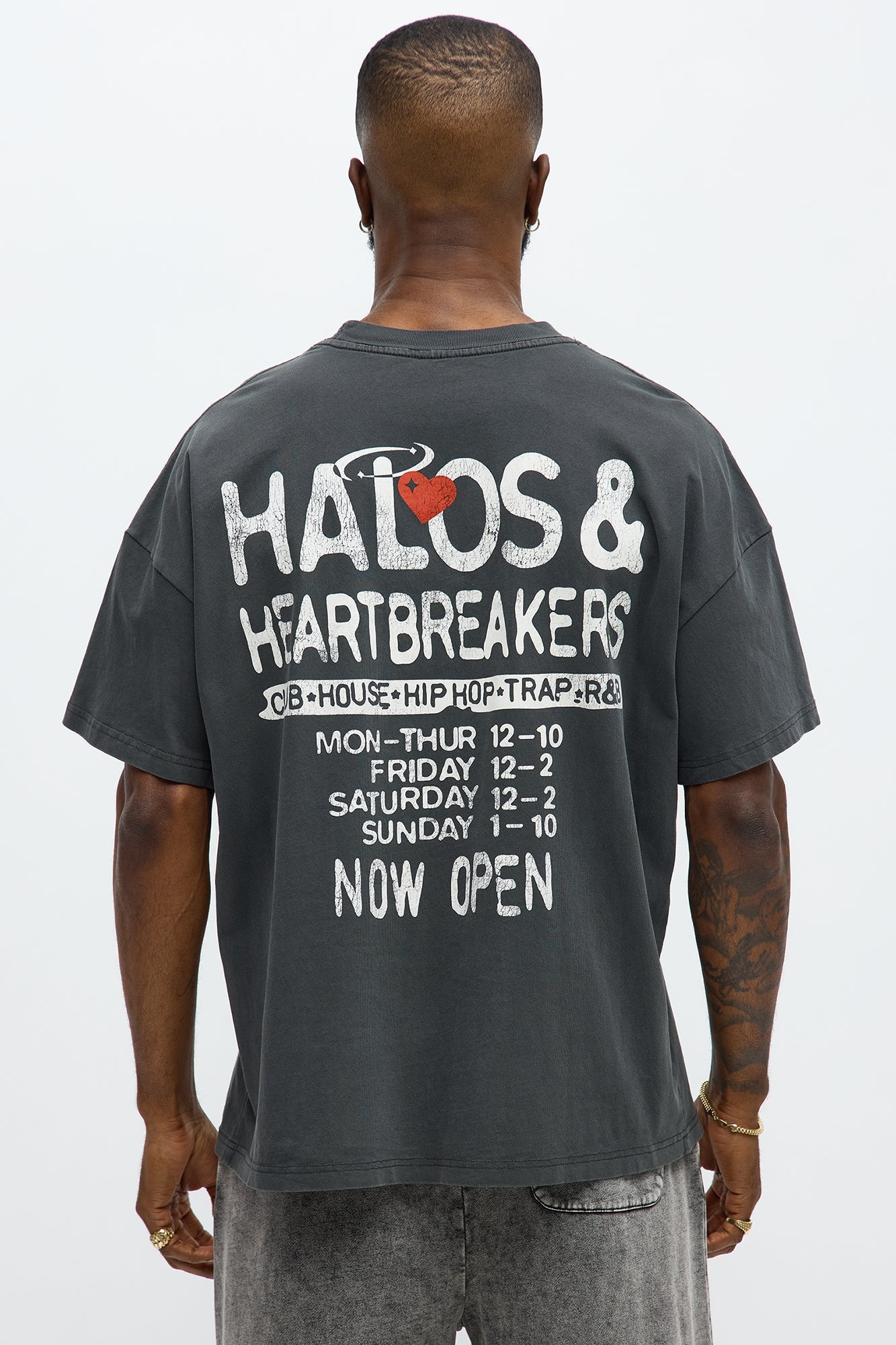 Halos Heartbreakers Club Short Sleeve Tee - Black Wash