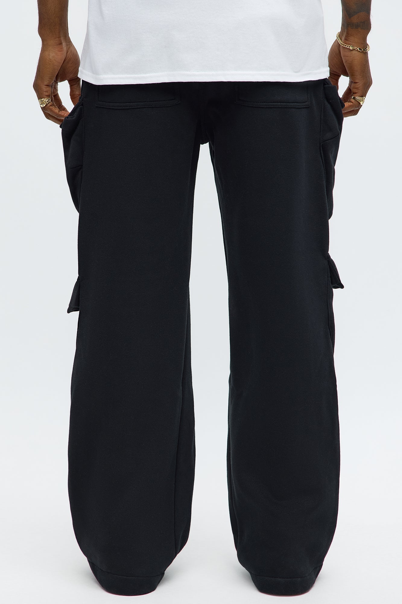 Baggy Cargo Hustler Sweatpant - Black