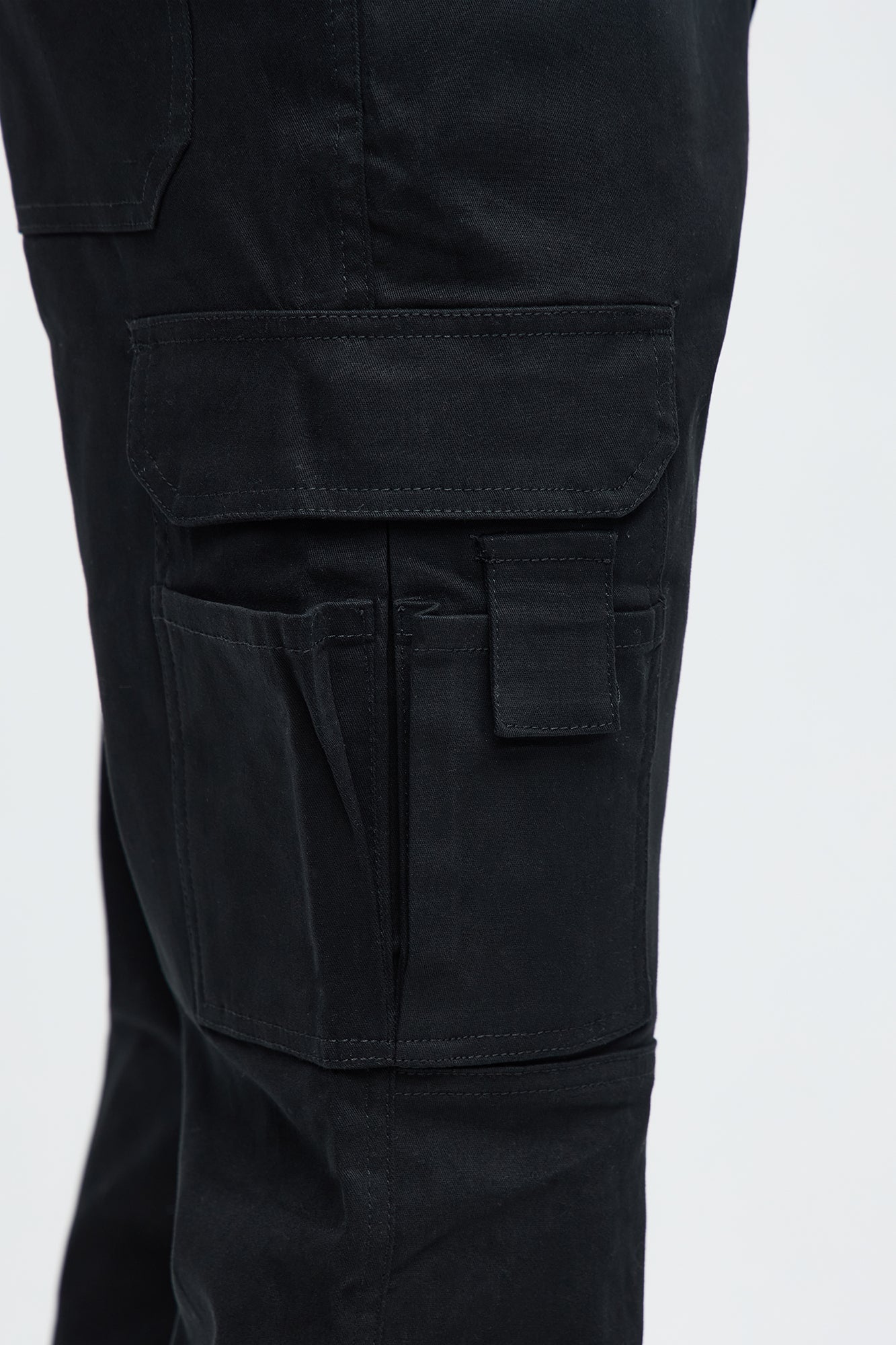 Stacked Slim Flare Kryptonite Cargo Pants - Black