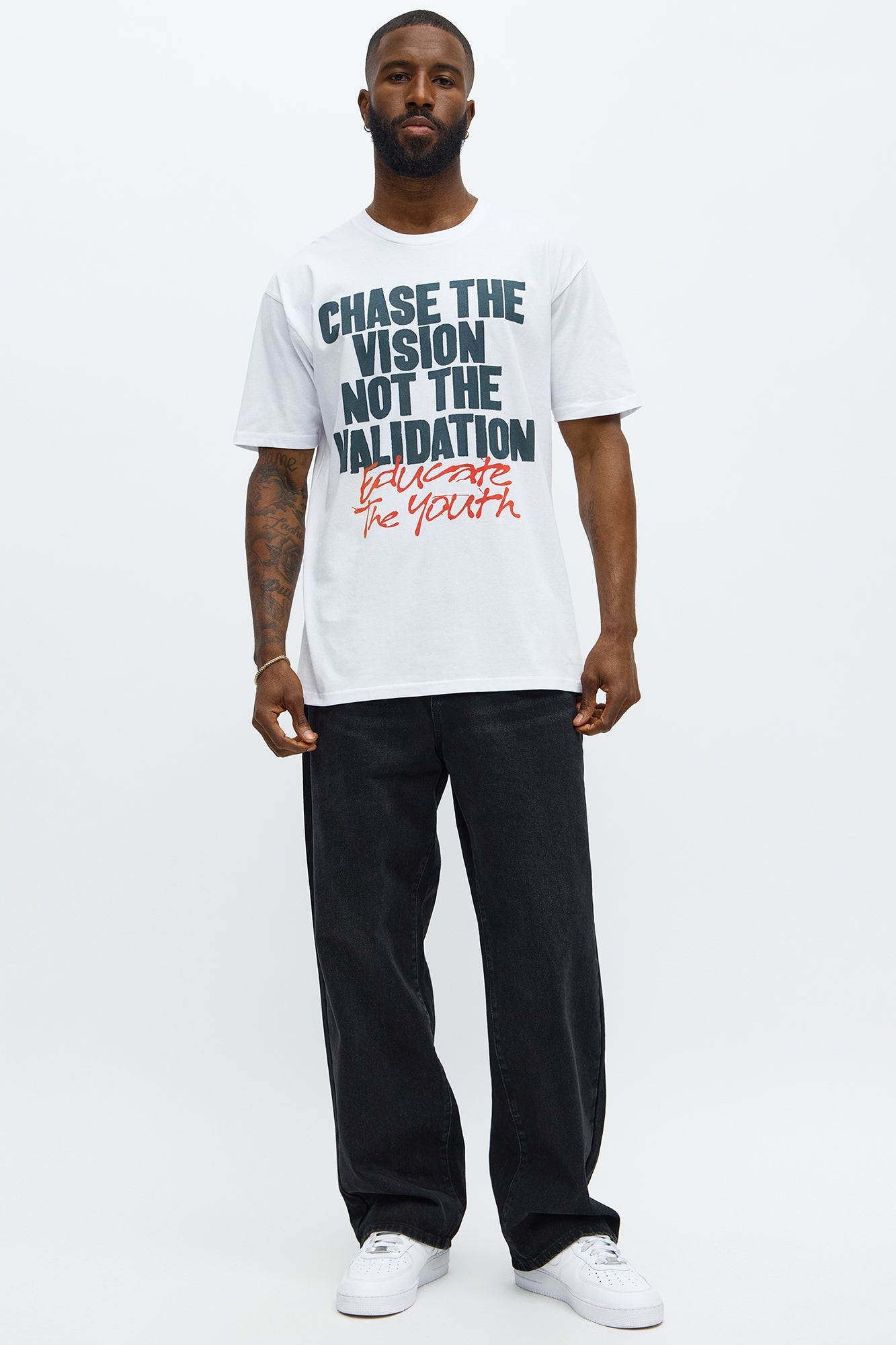 Educate The Youth Short Sleeve Tee - White