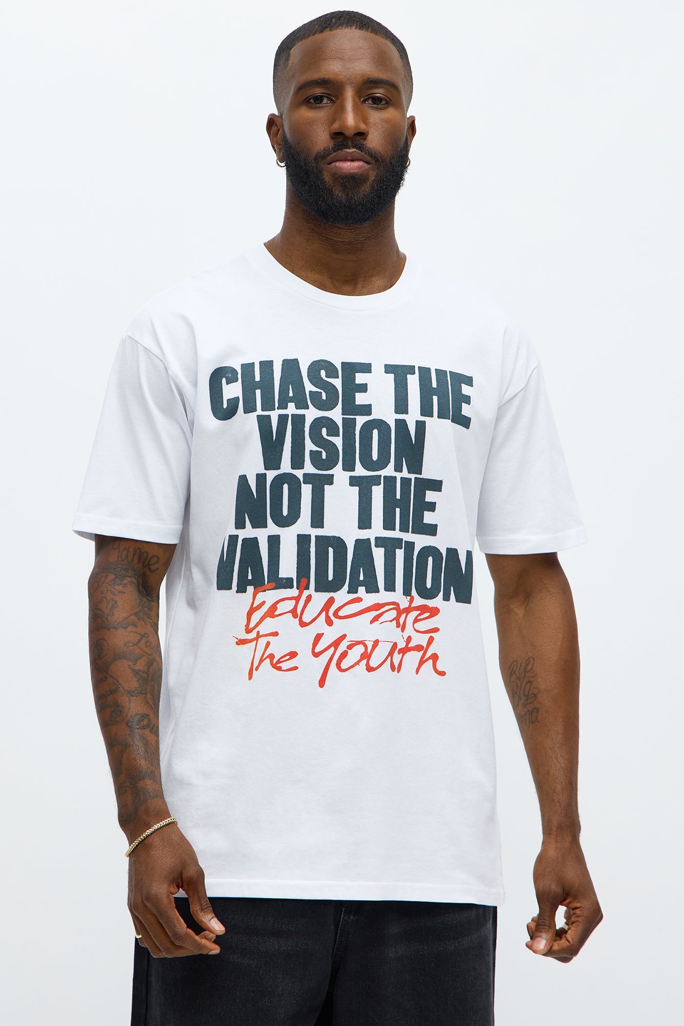 Educate The Youth Short Sleeve Tee - White