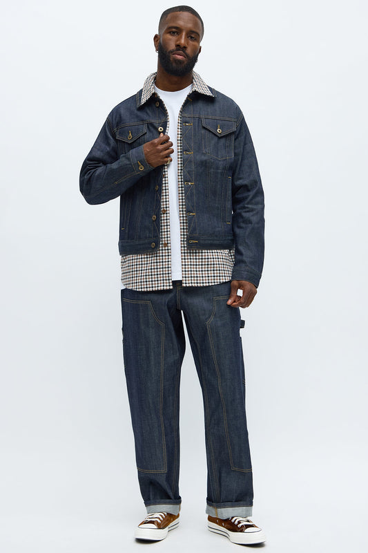 Straight Raw Selvedge Carpenter Jeans - Indigo