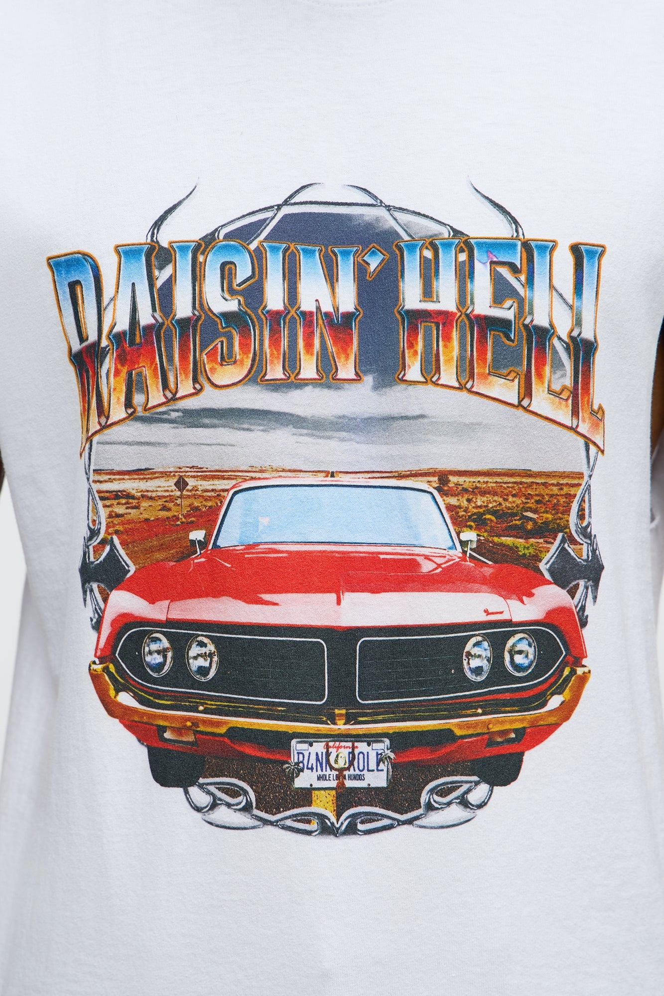 Raisin Hell Muscle Tee - White