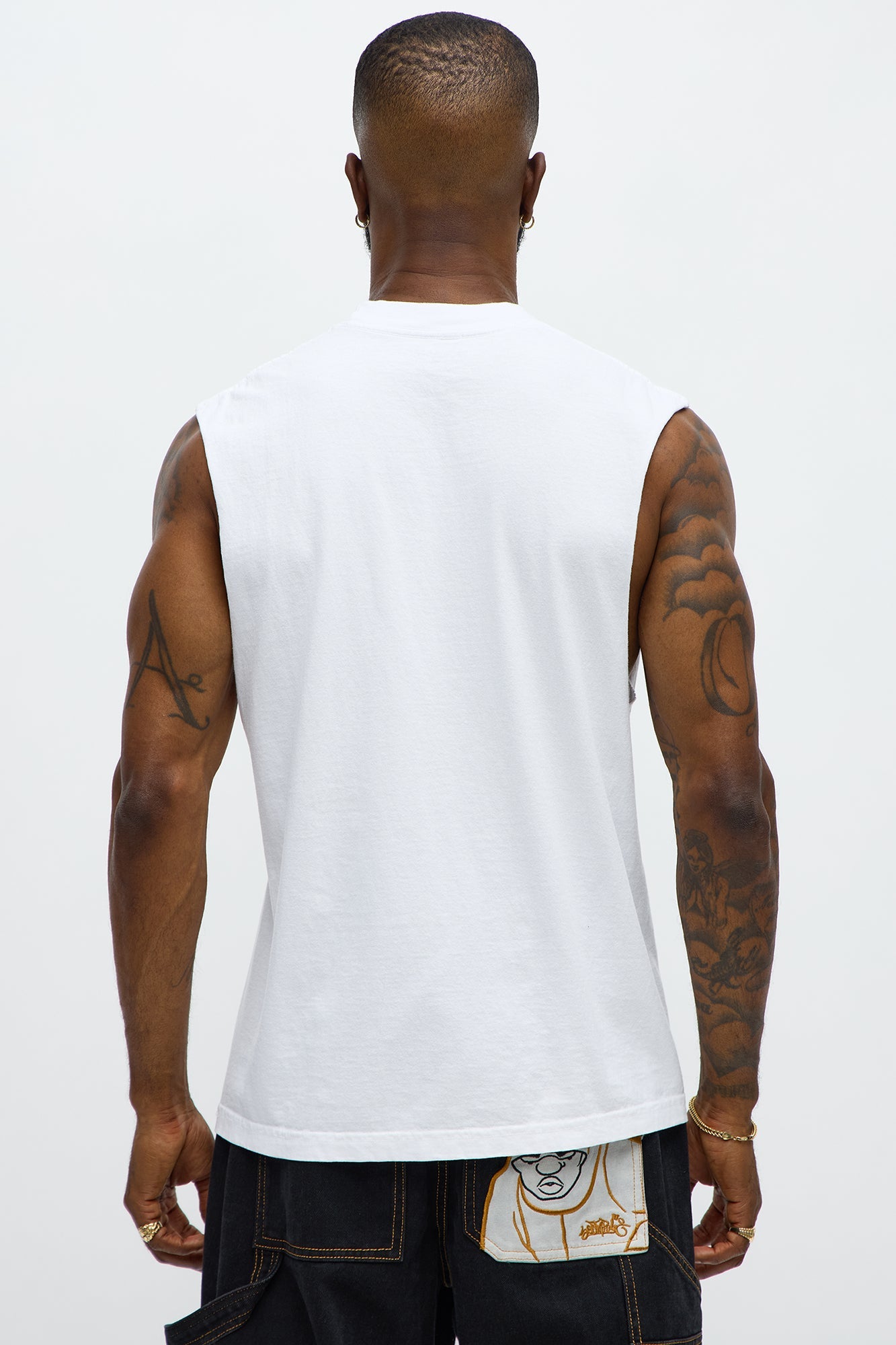 Raisin Hell Muscle Tee - White