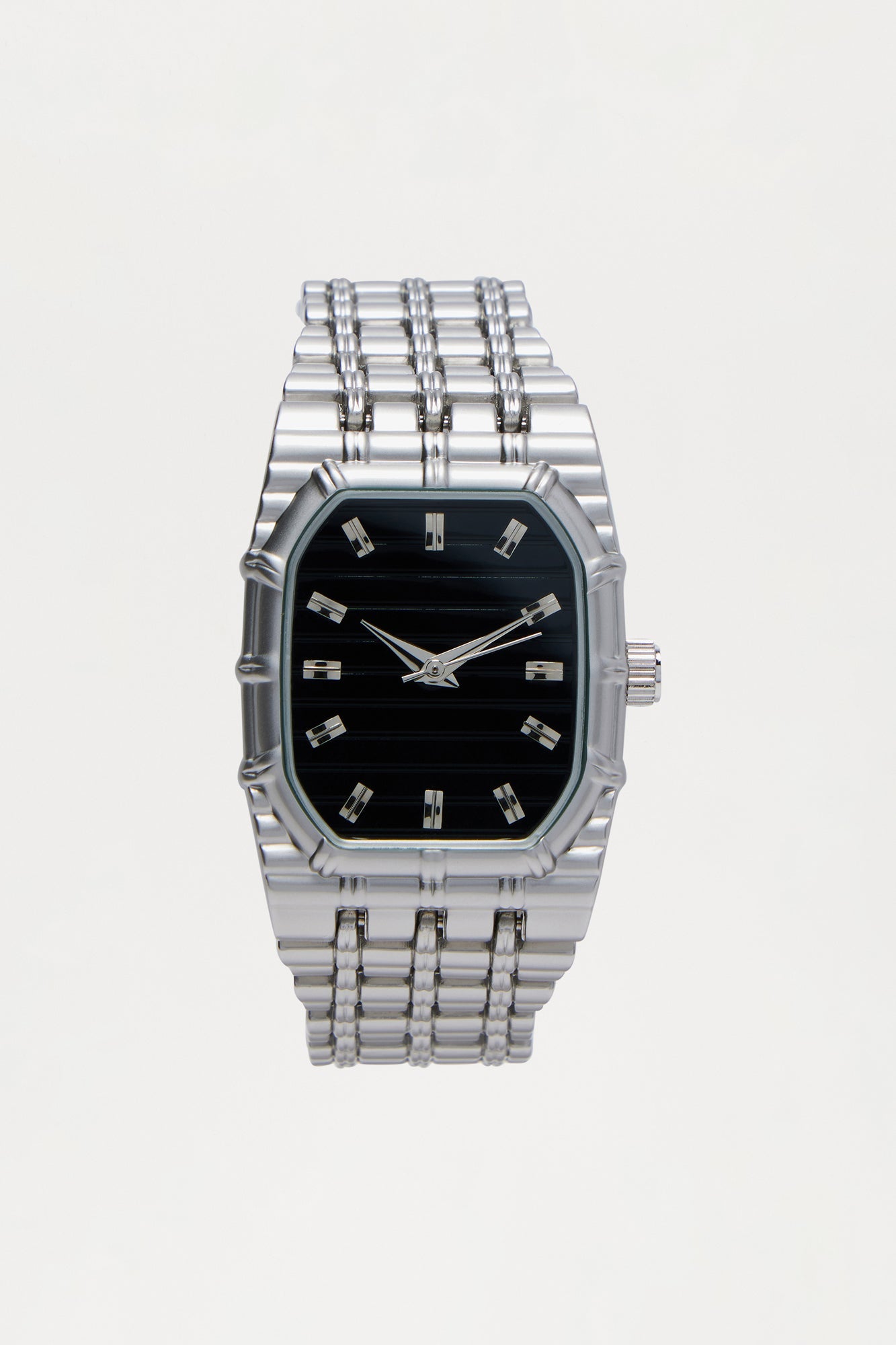 Get That Bag Square Watch - Silver/Black