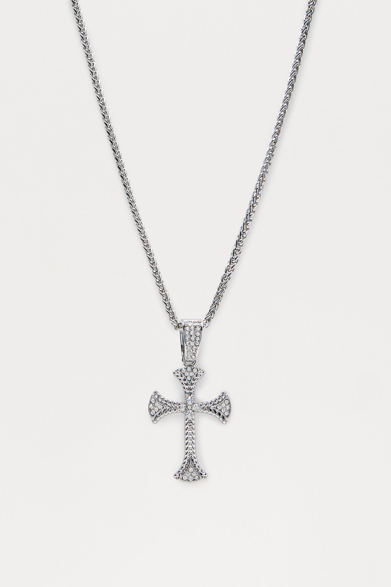 Divine Energy Cross Pendant Necklace - Silver