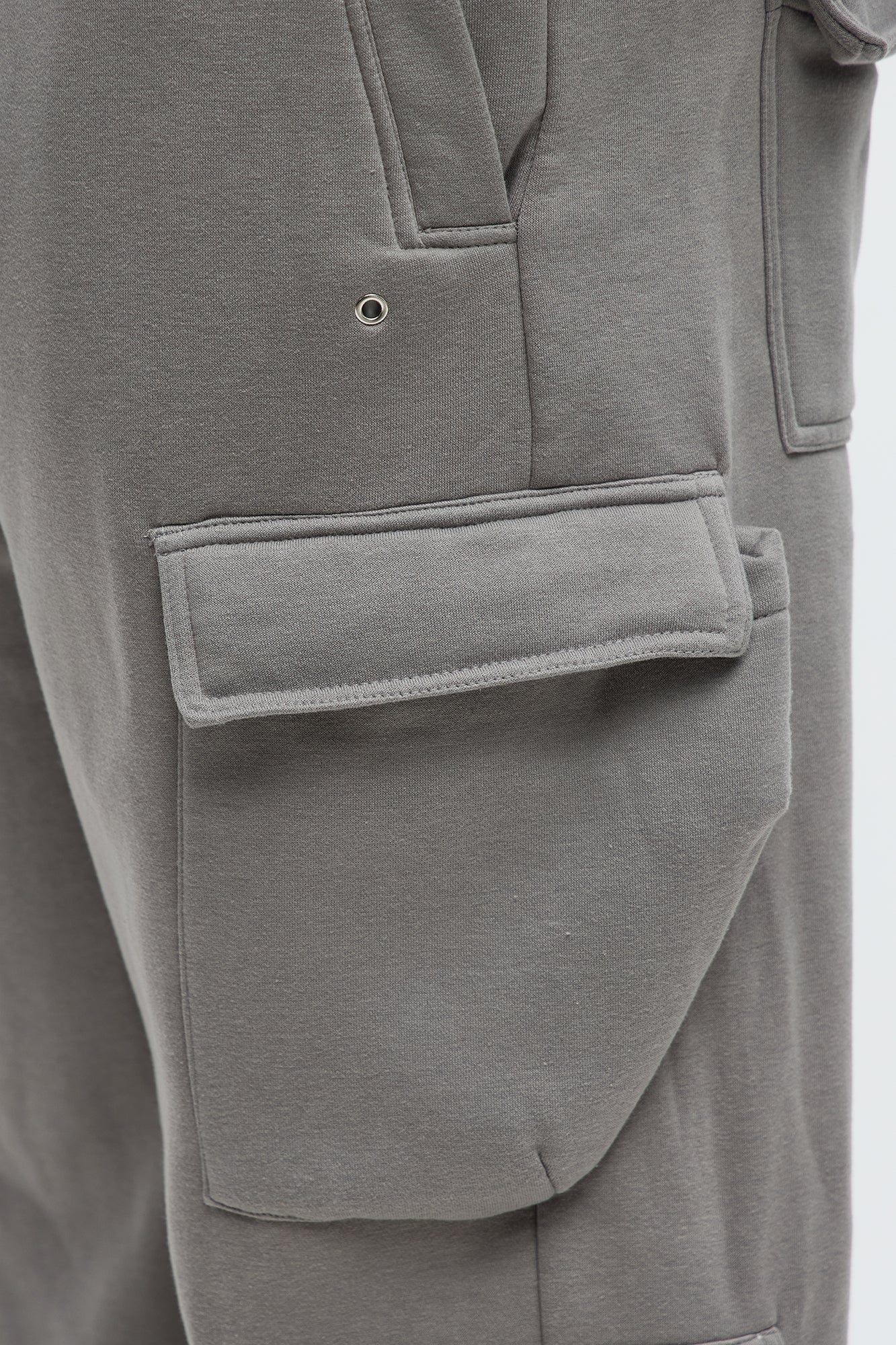 Baggy Cargo Hustler Sweatpants - Grey