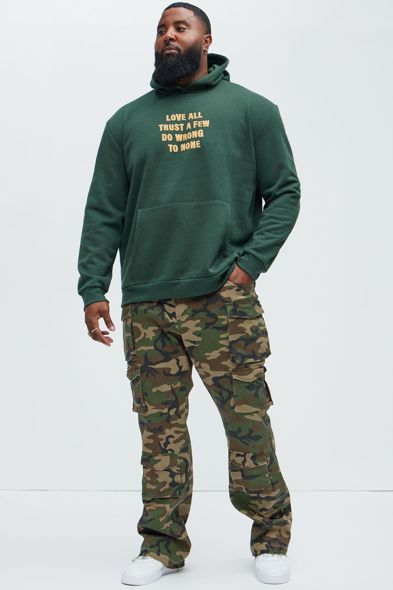 On Repeat Skinny Flare Cargo Pants - Camouflage