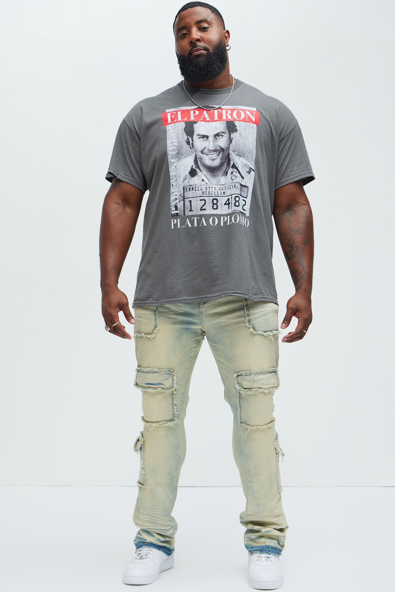 Can I Cargo Stacked Skinny Flare Jeans - Light Wash