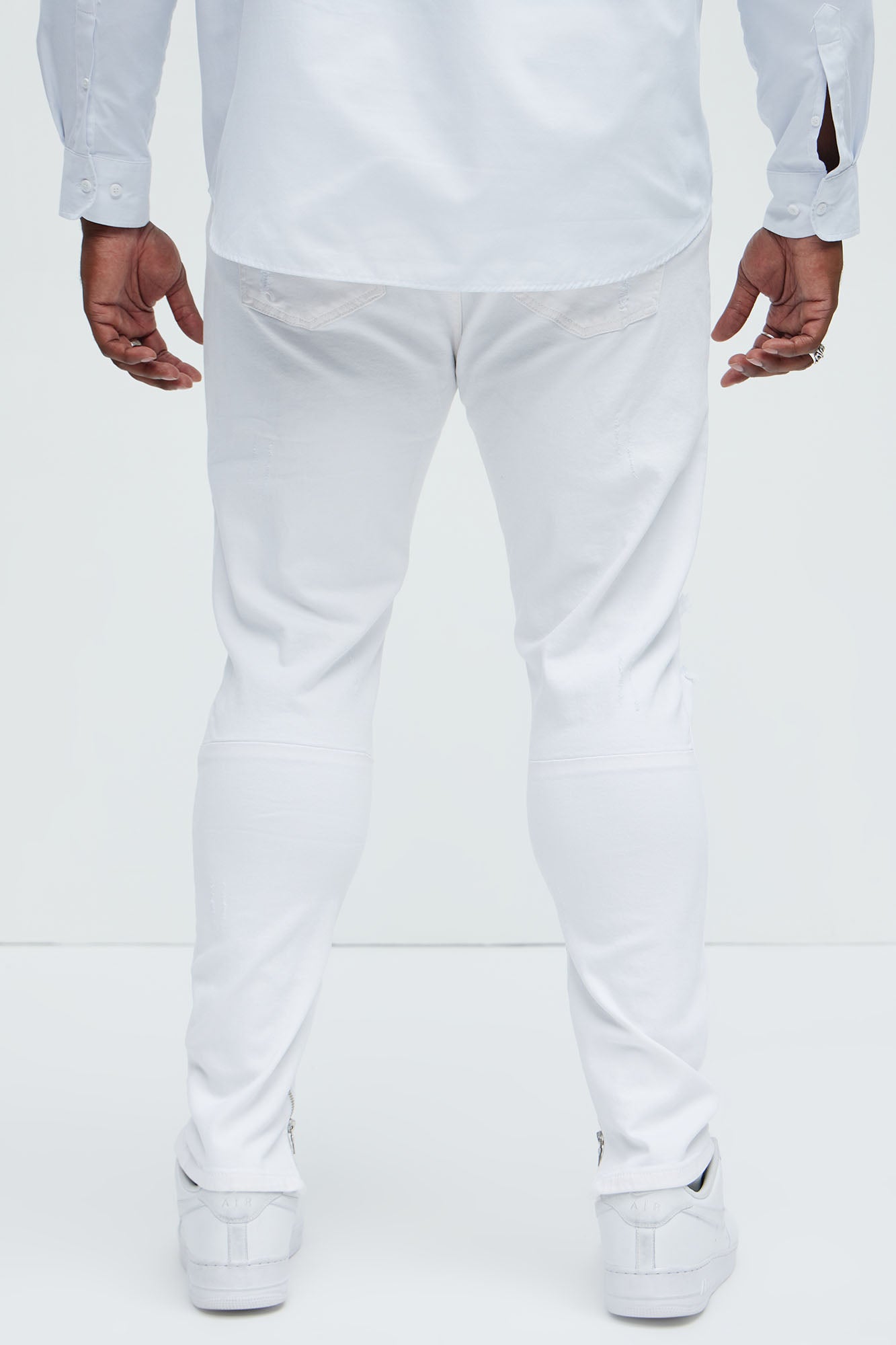 Stay Positive Skinny Jean - White