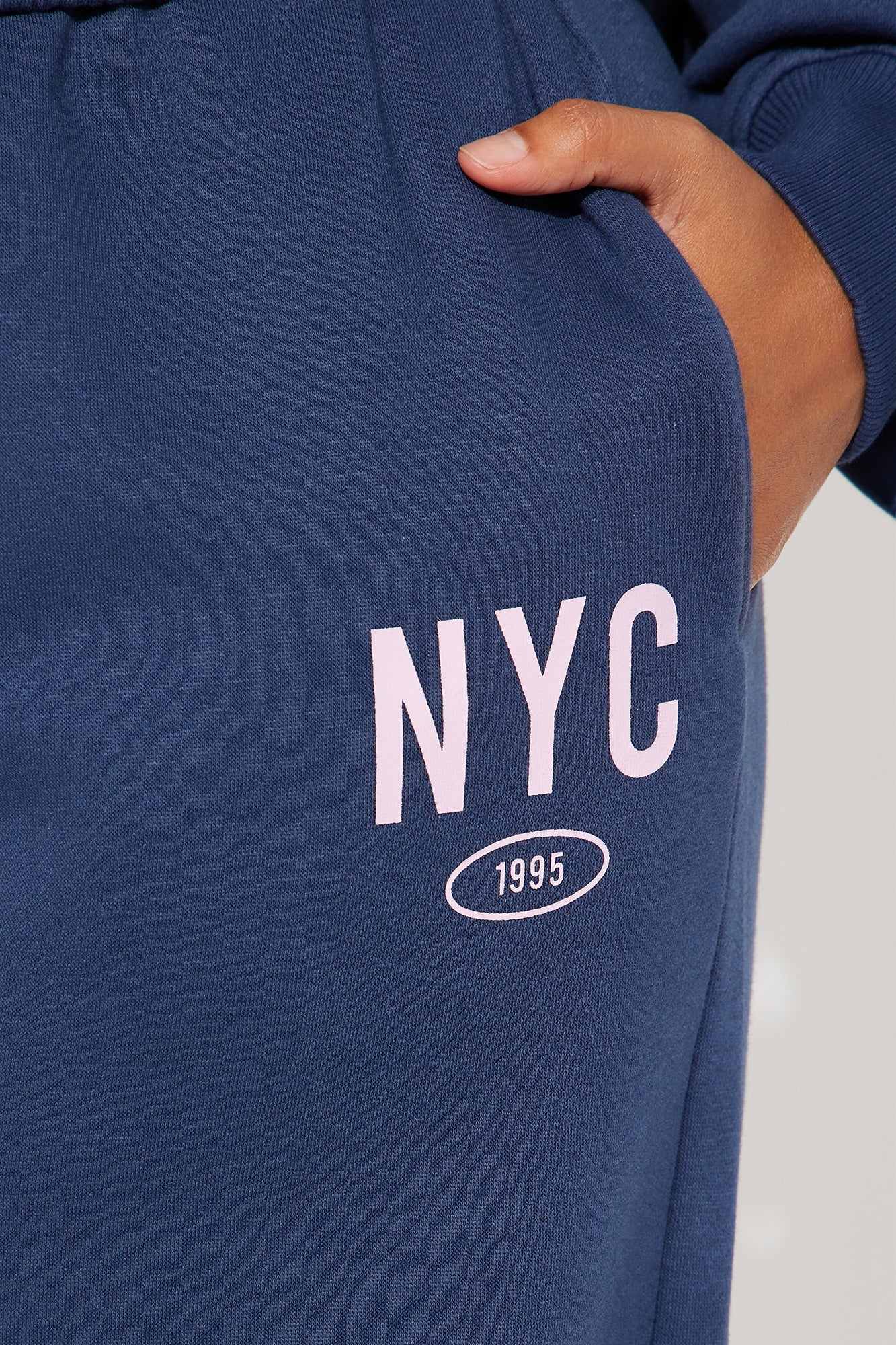 SoHo Sundays Fleece Pant Set - Navy