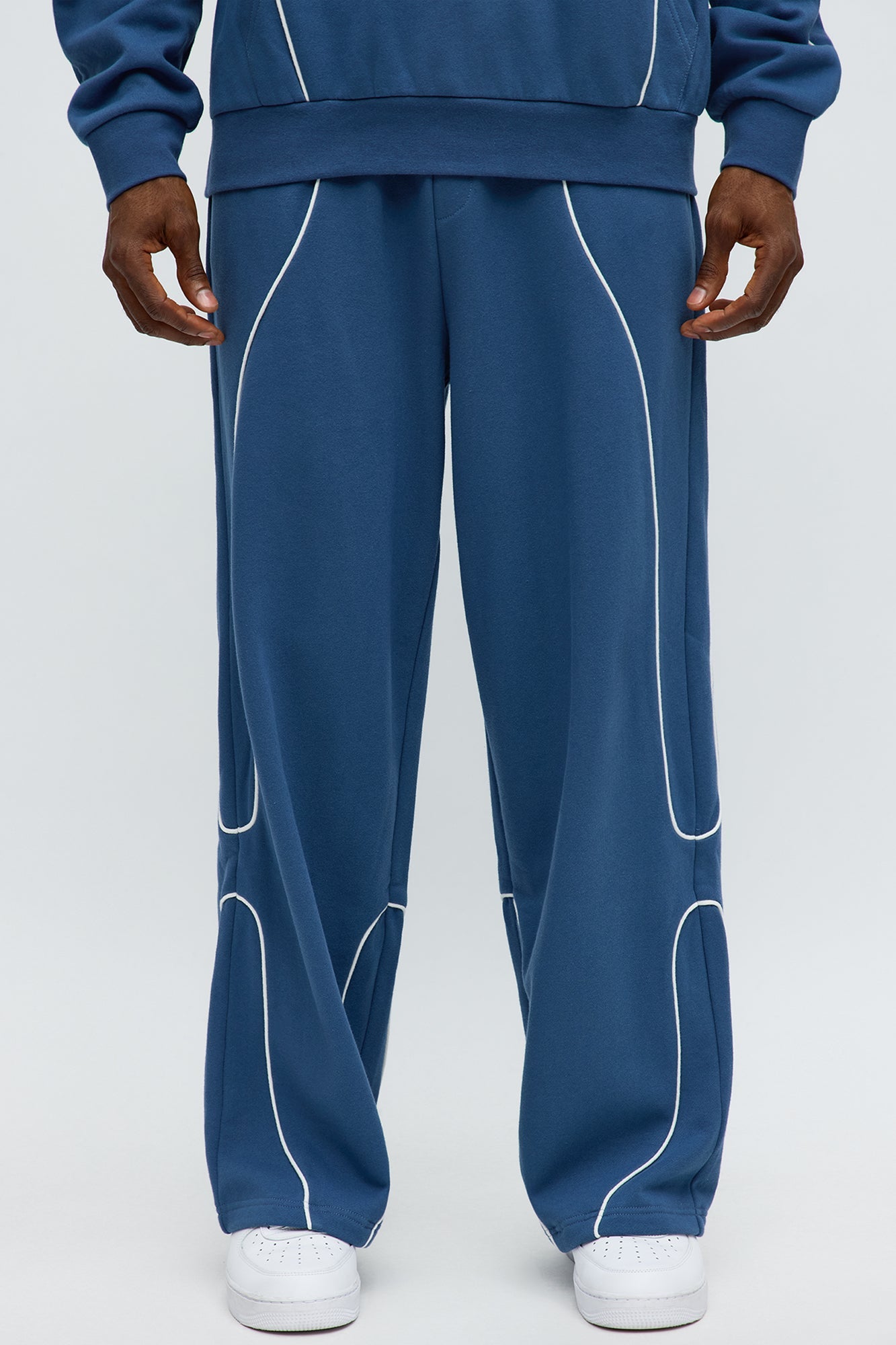 Pinstripe Sweatpant - Navy