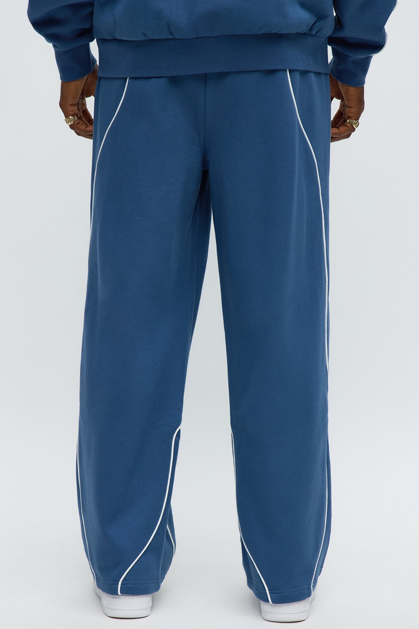 Pinstripe Sweatpant - Navy