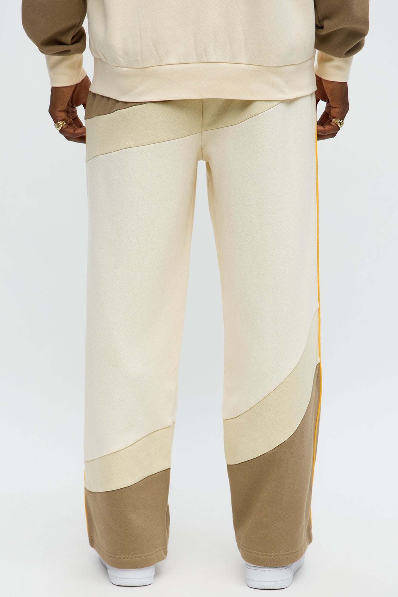 Been A Player Colorblock Sweatpant - Tan/Multi