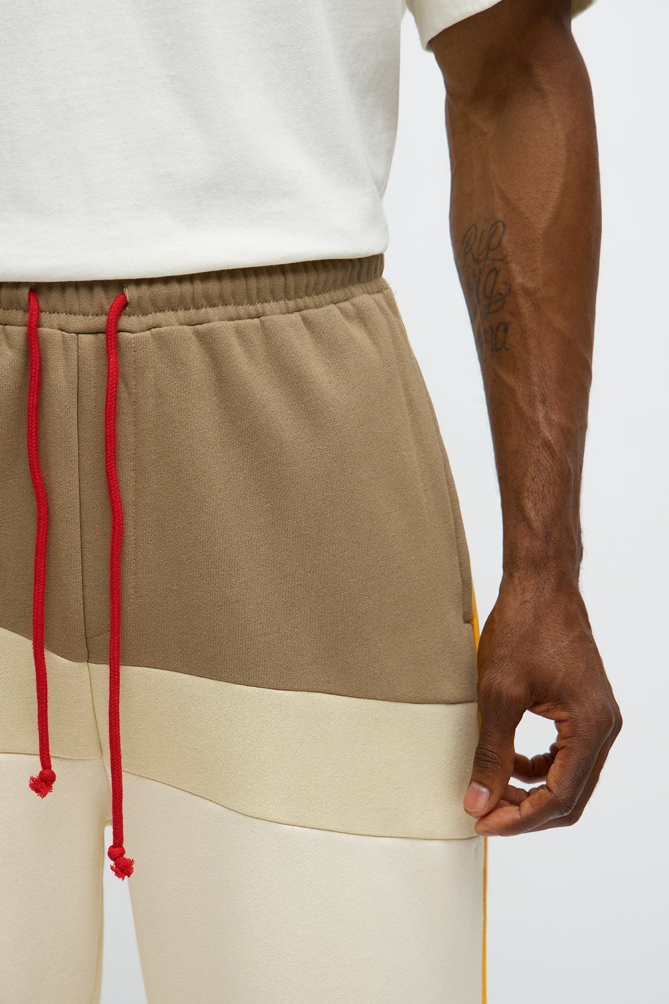 Been A Player Colorblock Sweatpant - Tan/Multi