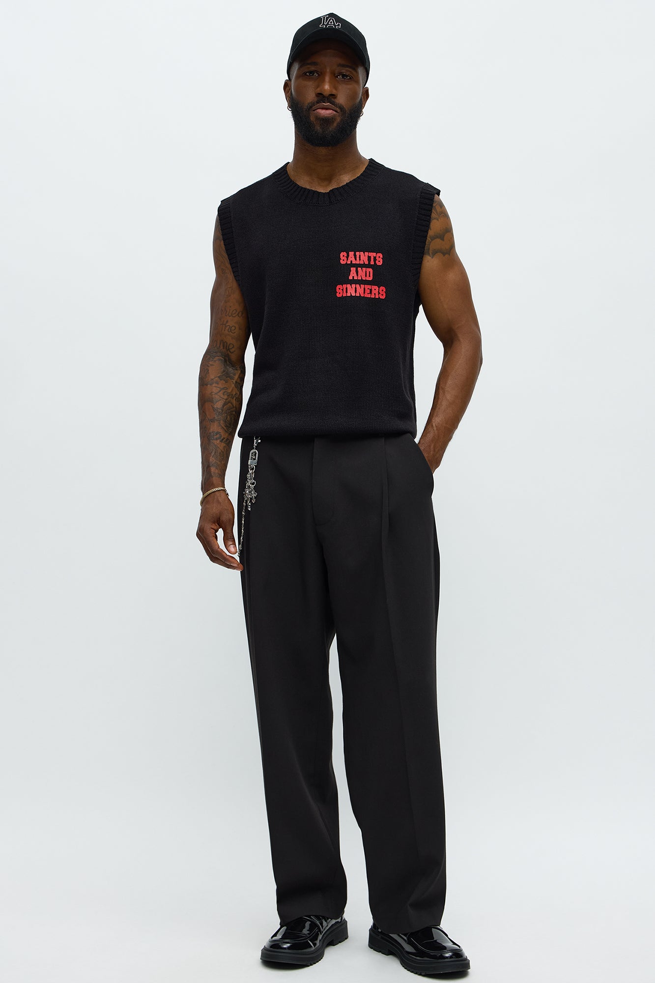 Social Club Sweater Vest - Black