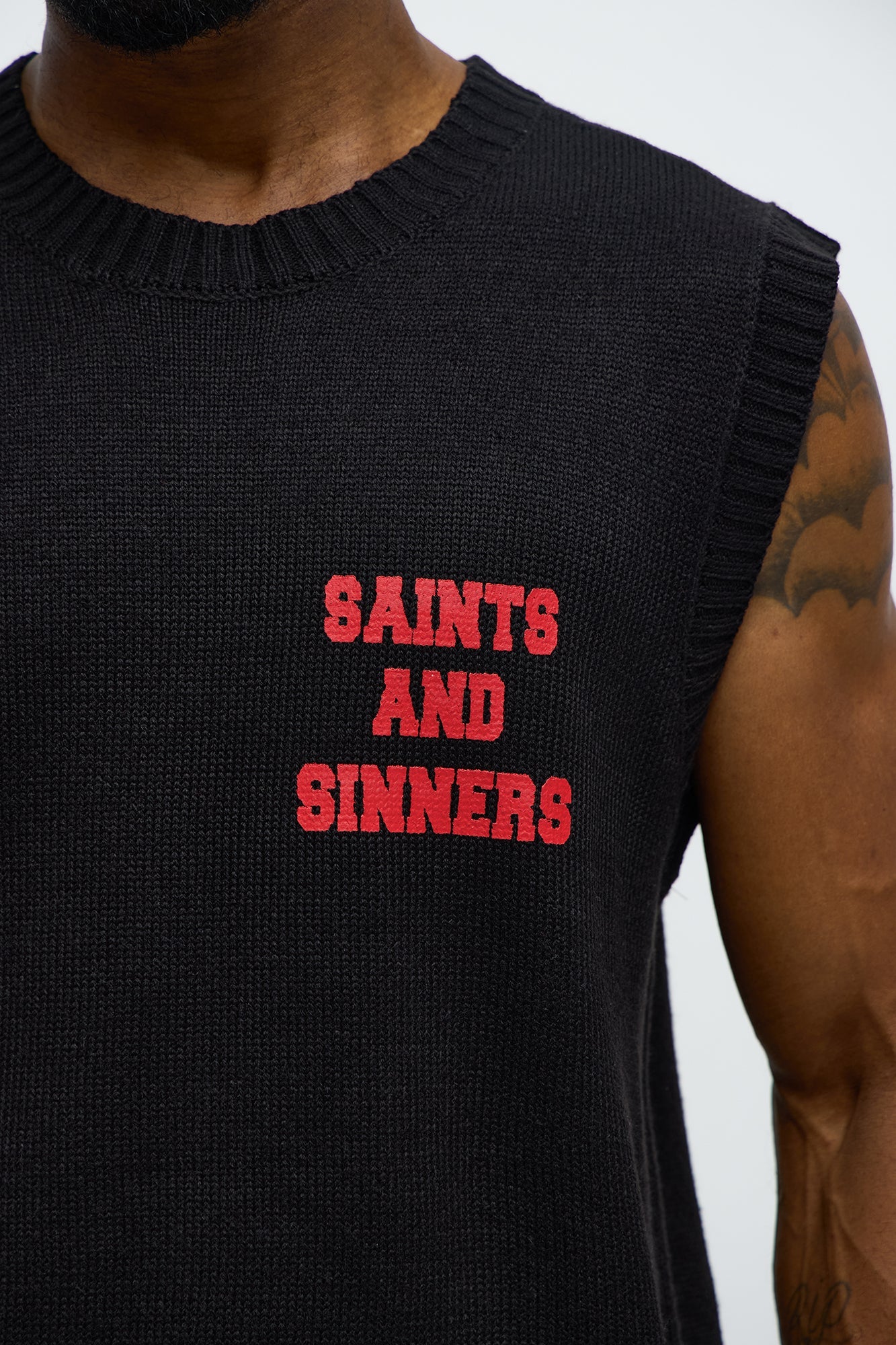 Social Club Sweater Vest - Black