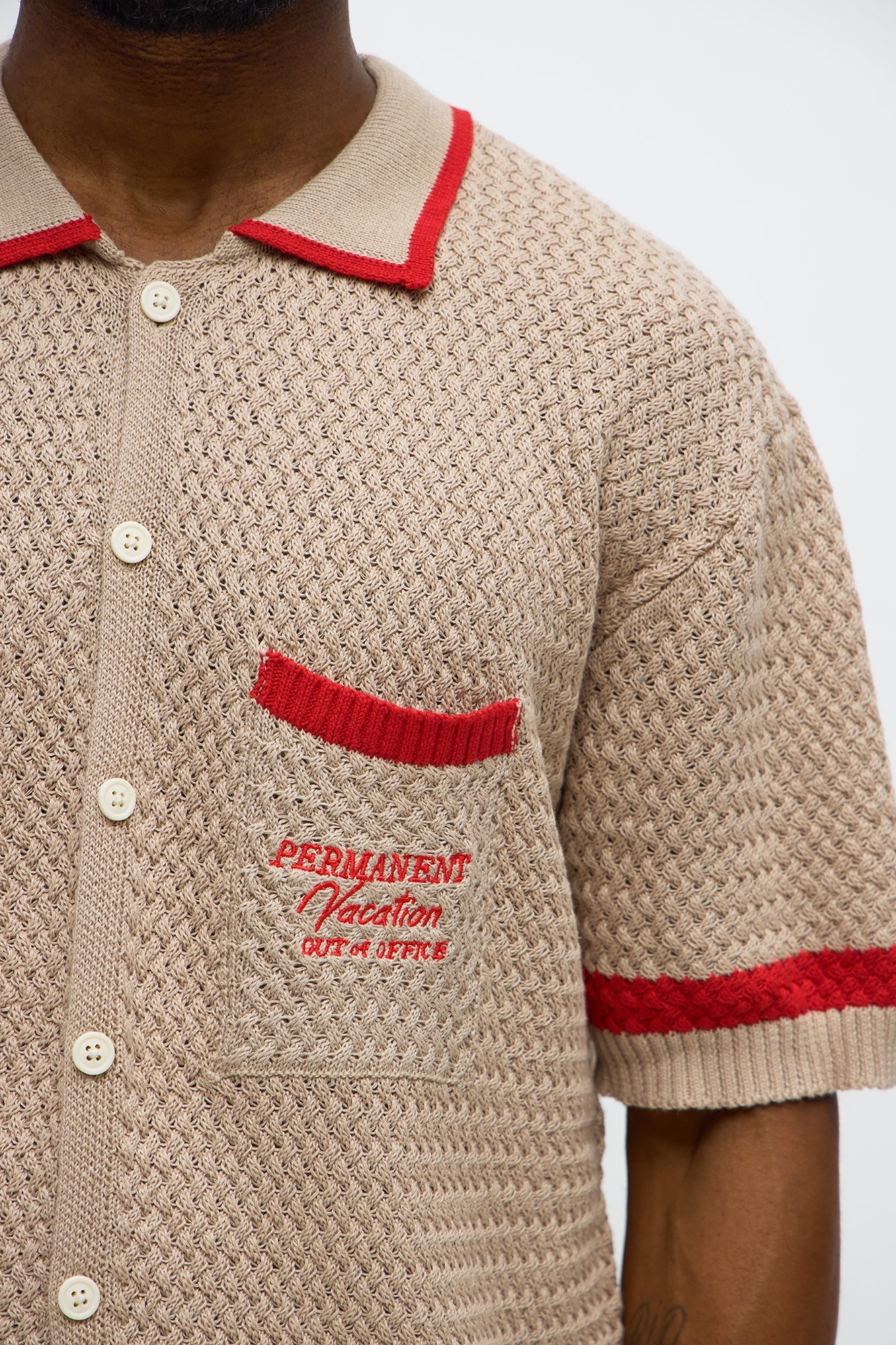 Relaxed Fit Margarita Button Up Shirt - Tan/Multi