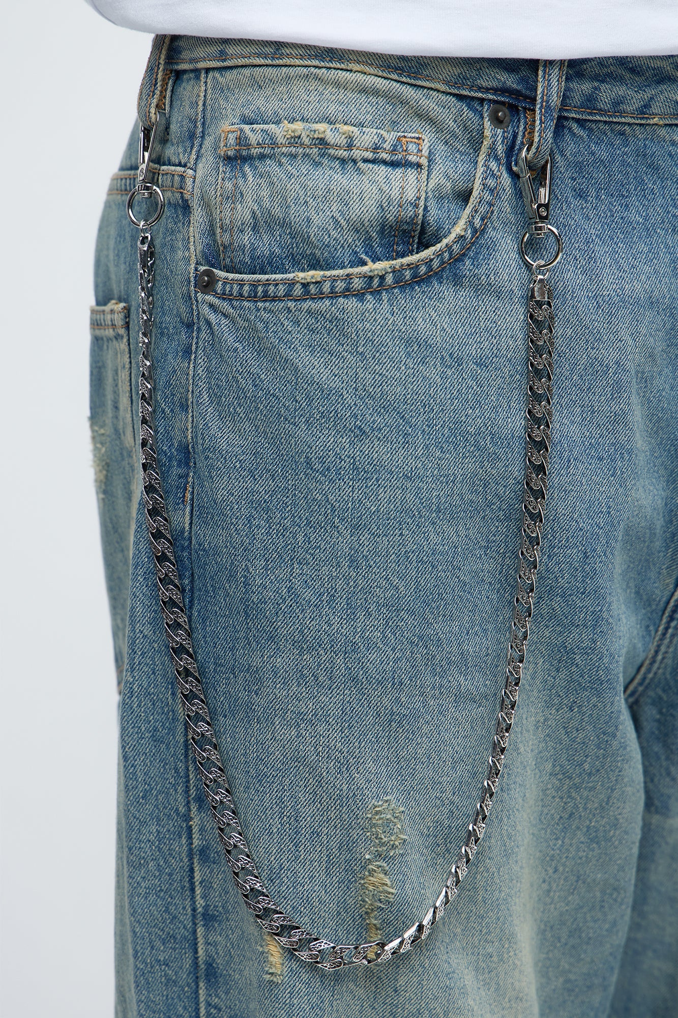 Hangin' In There Pant Chain - Silver