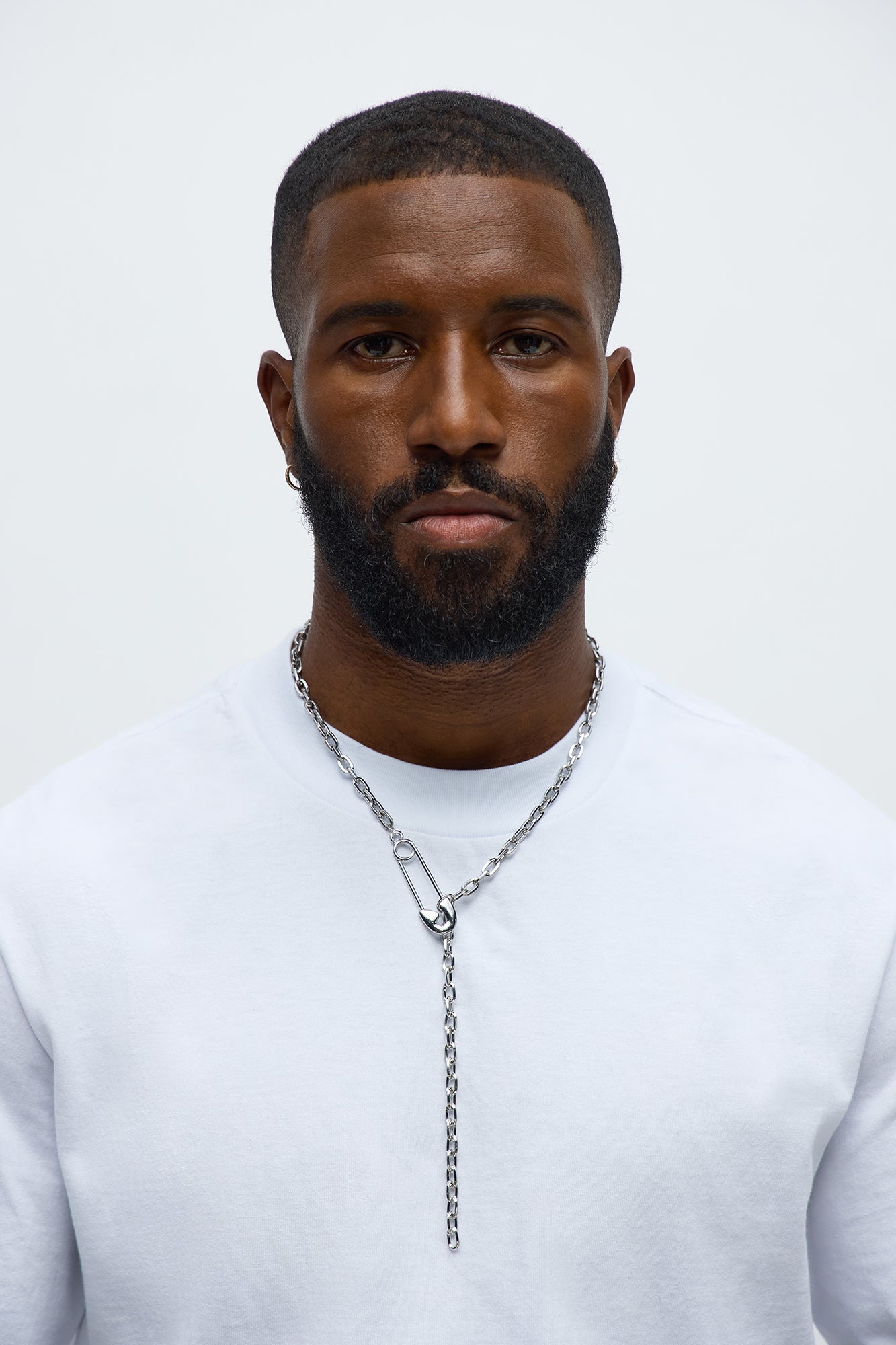 Caspers Lariet Link Chain - Silver