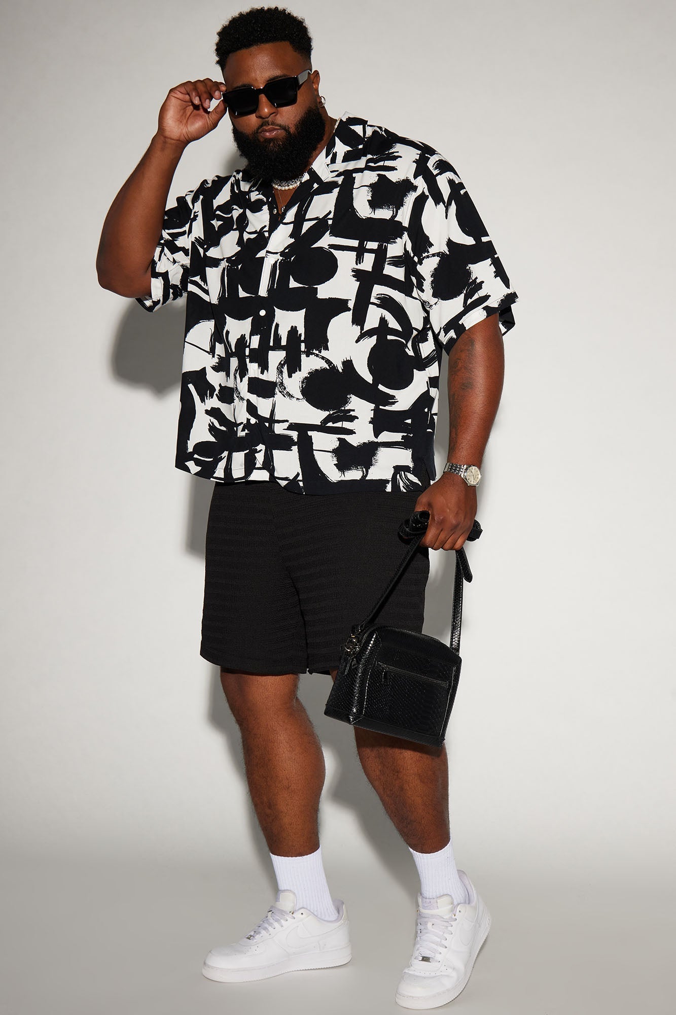 Perfect Strokes Button Up Shirt - Black/combo