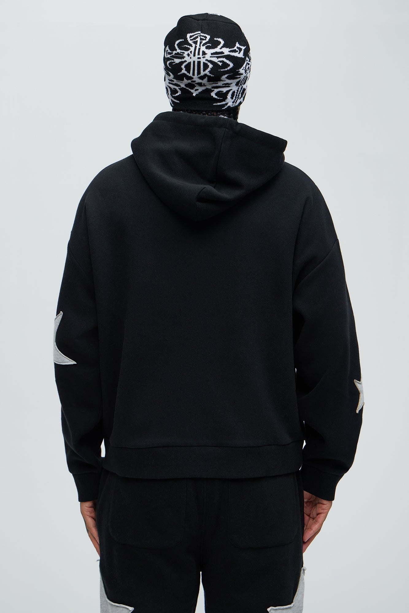 Tyson Stars Oversized Hoodie - Black