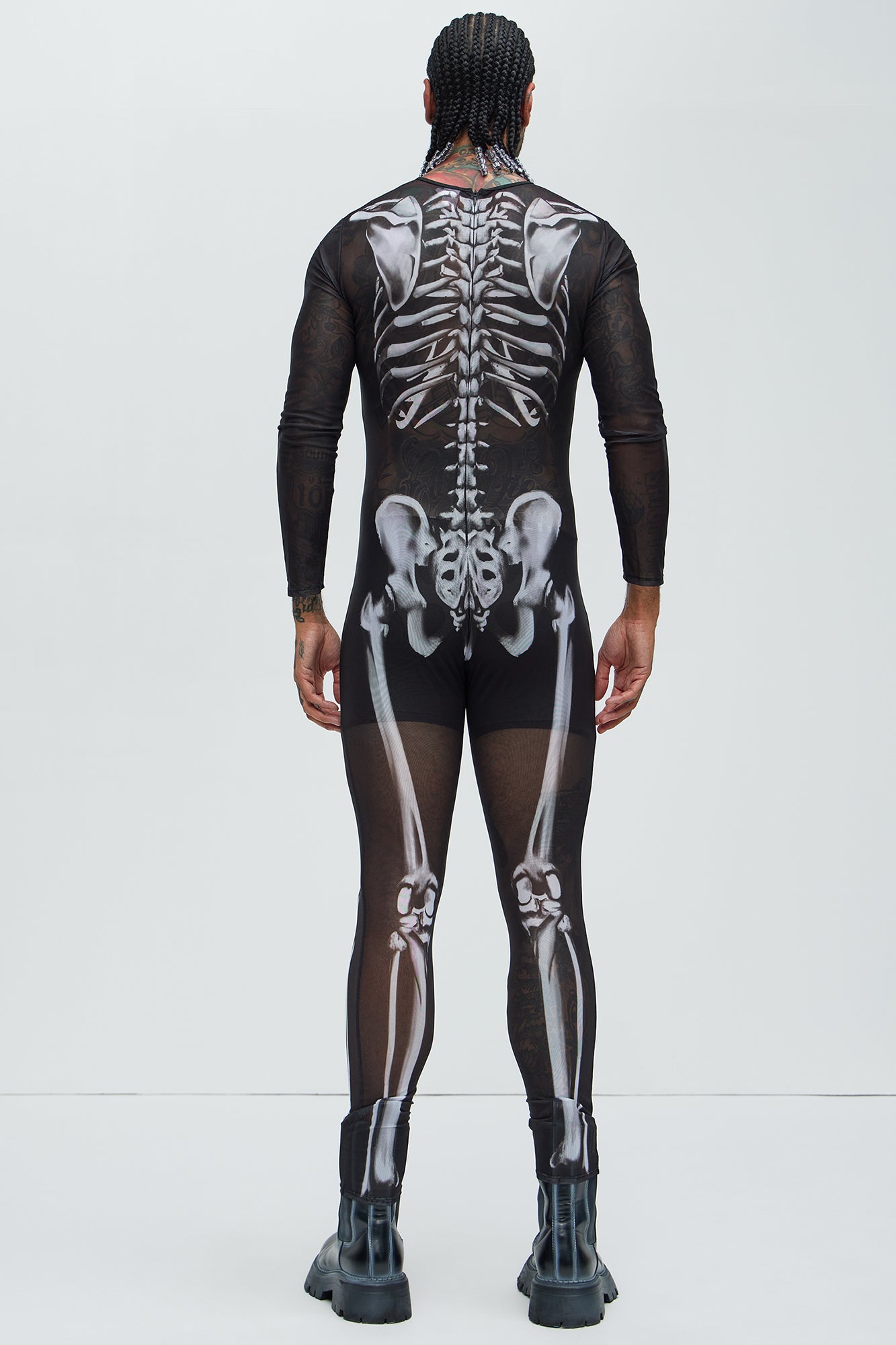 Bad To The Bone Skeleton Costume - Black/White