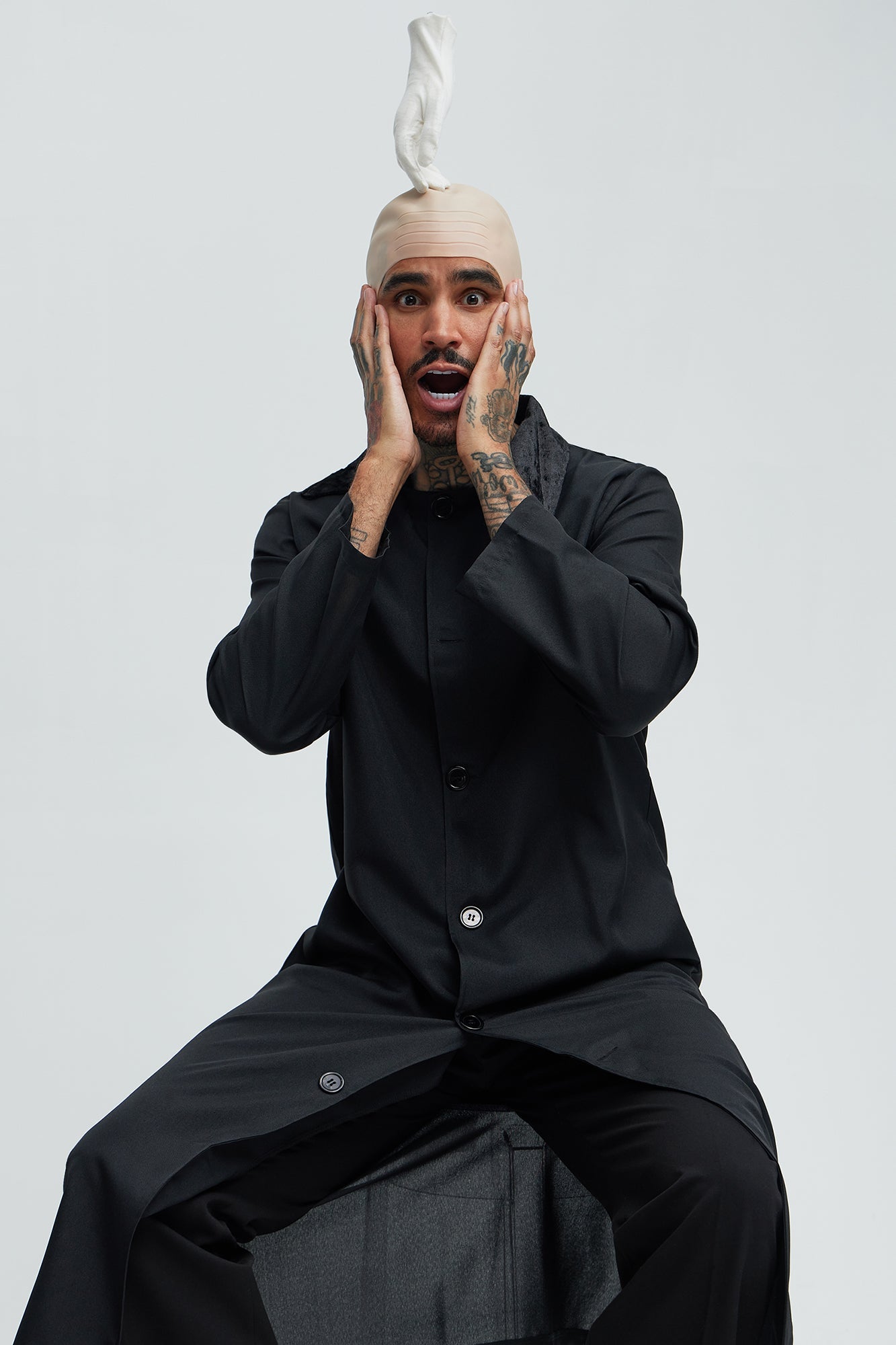 Fester The Family Uncle Costume - Black