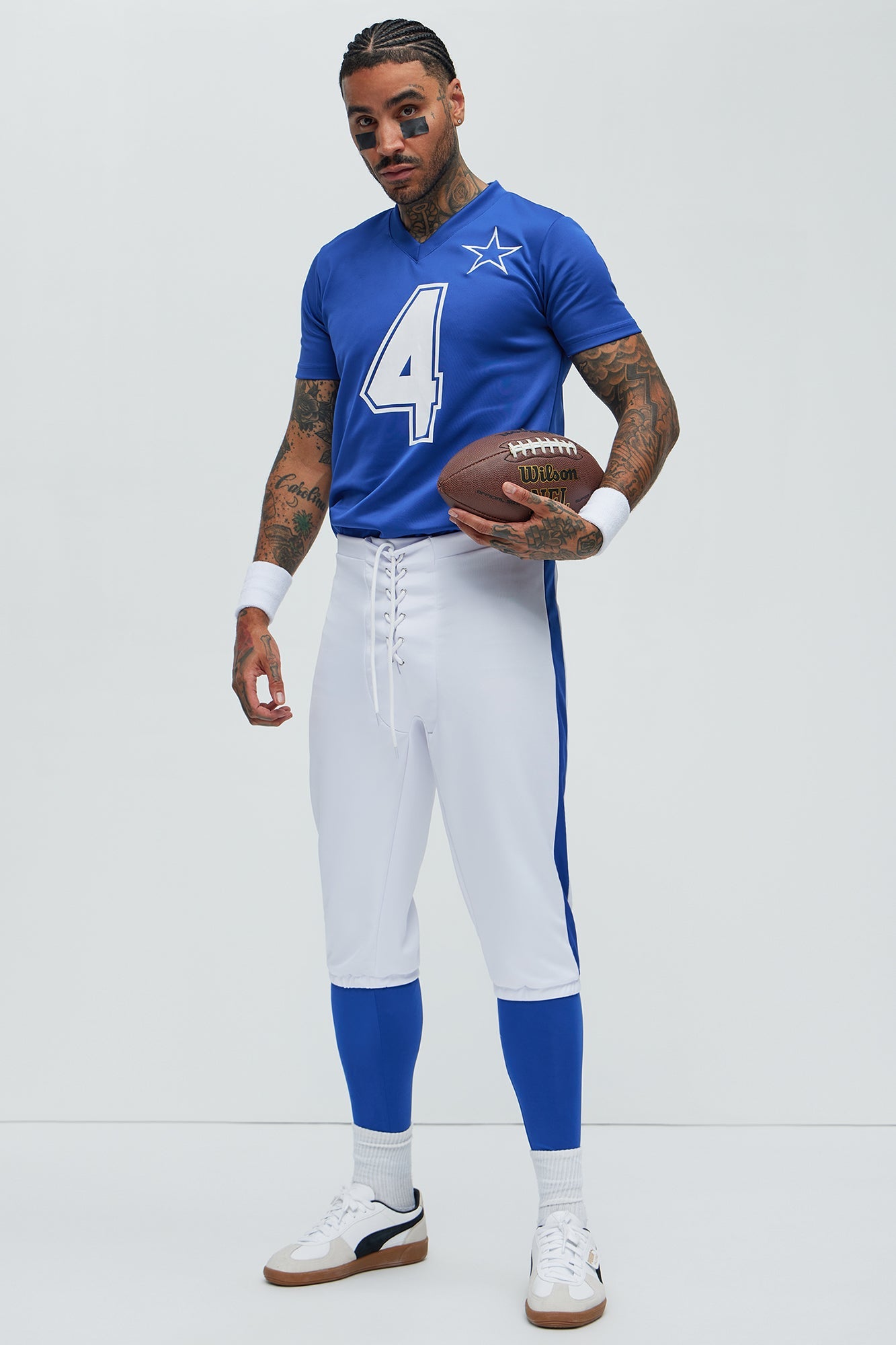 Star Football Player Costume - Blue